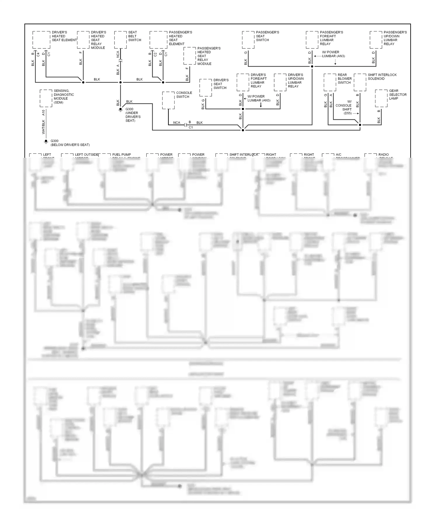 Cadillac Seville IV (1992-1997) pass-key ii decoder module wiring diagram  (1 of 1)