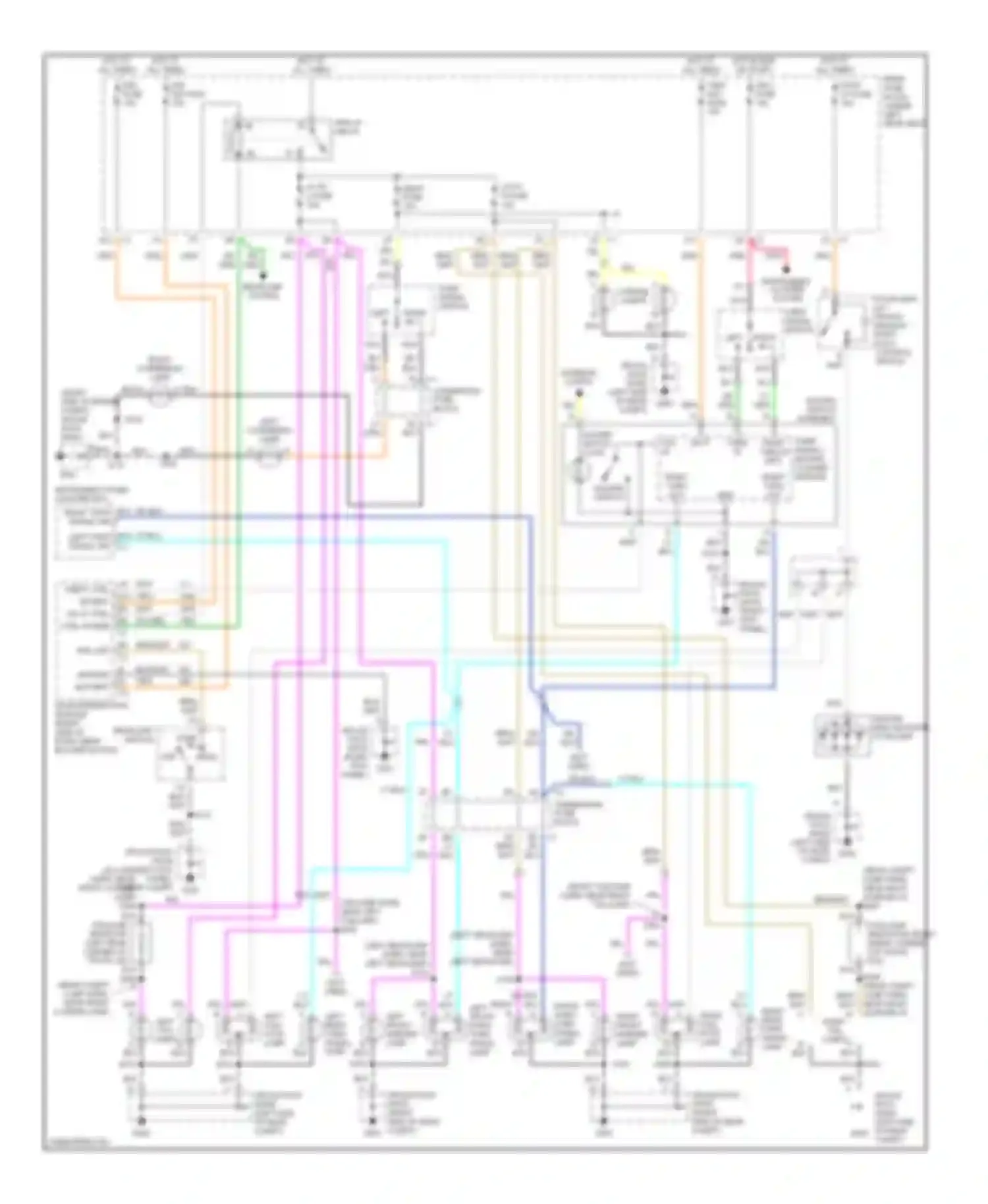 Seville Cadillac V (1998-2004): Exterior lamps circuit