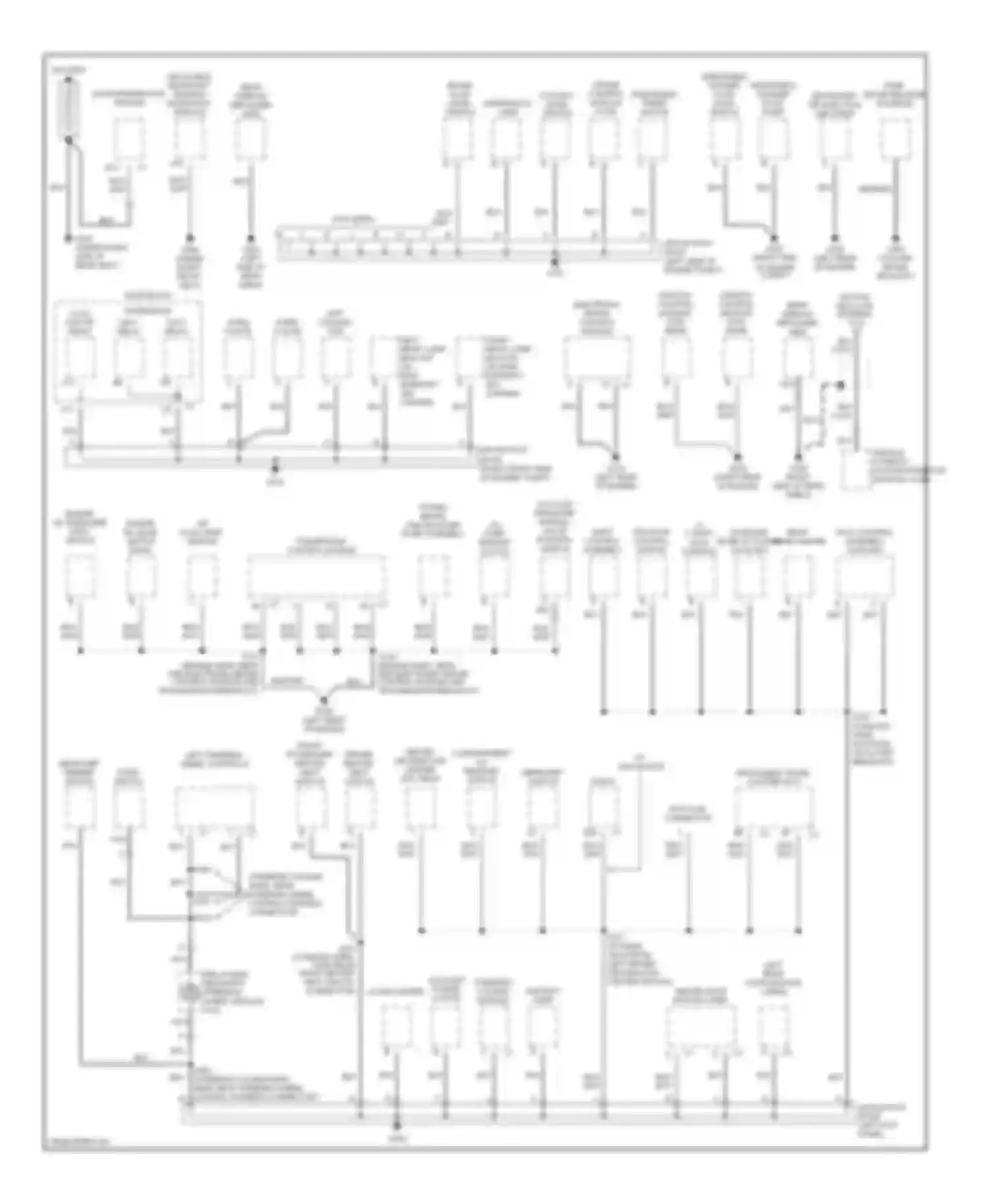 Seville Cadillac V (1998-2004): Ground distribution circuit (1 of 3)
