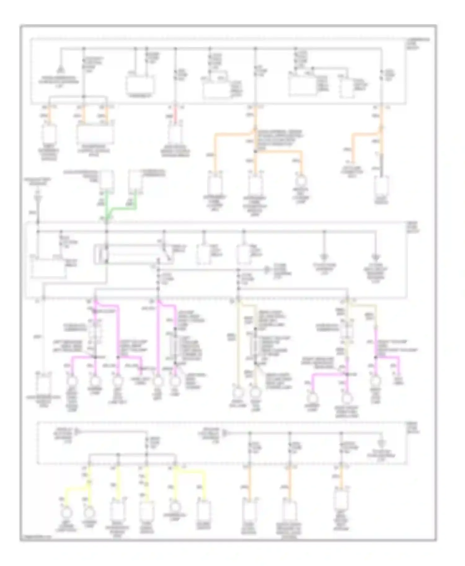 Seville Cadillac V (1998-2004): Power distribution circuit (2 of 6)