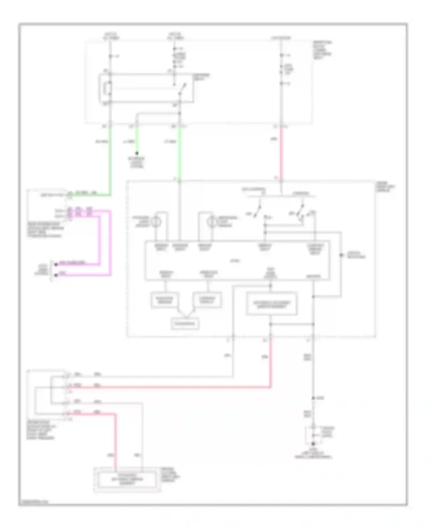 Seville Cadillac V (1998-2004): Electrochromic mirror circuit