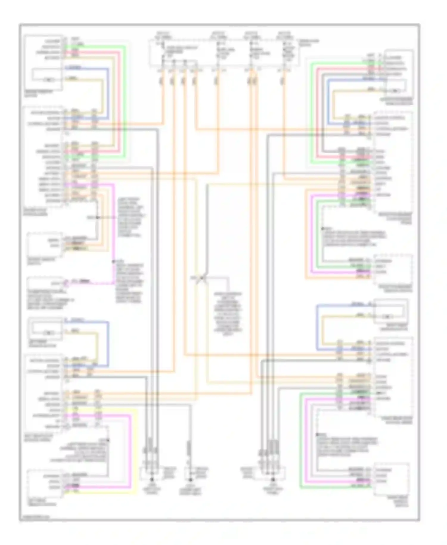 Seville Cadillac V (1998-2004): Power window circuit