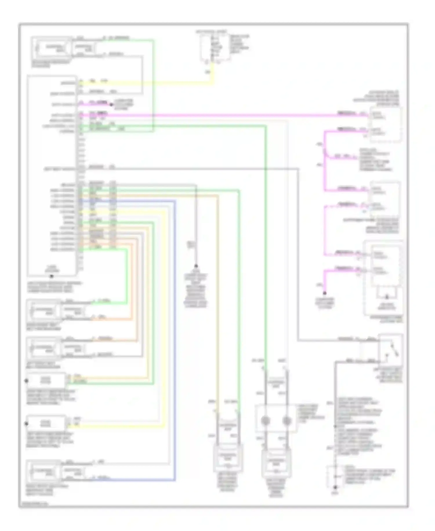 Seville Cadillac V (1998-2004): Supplemental restraint circuit