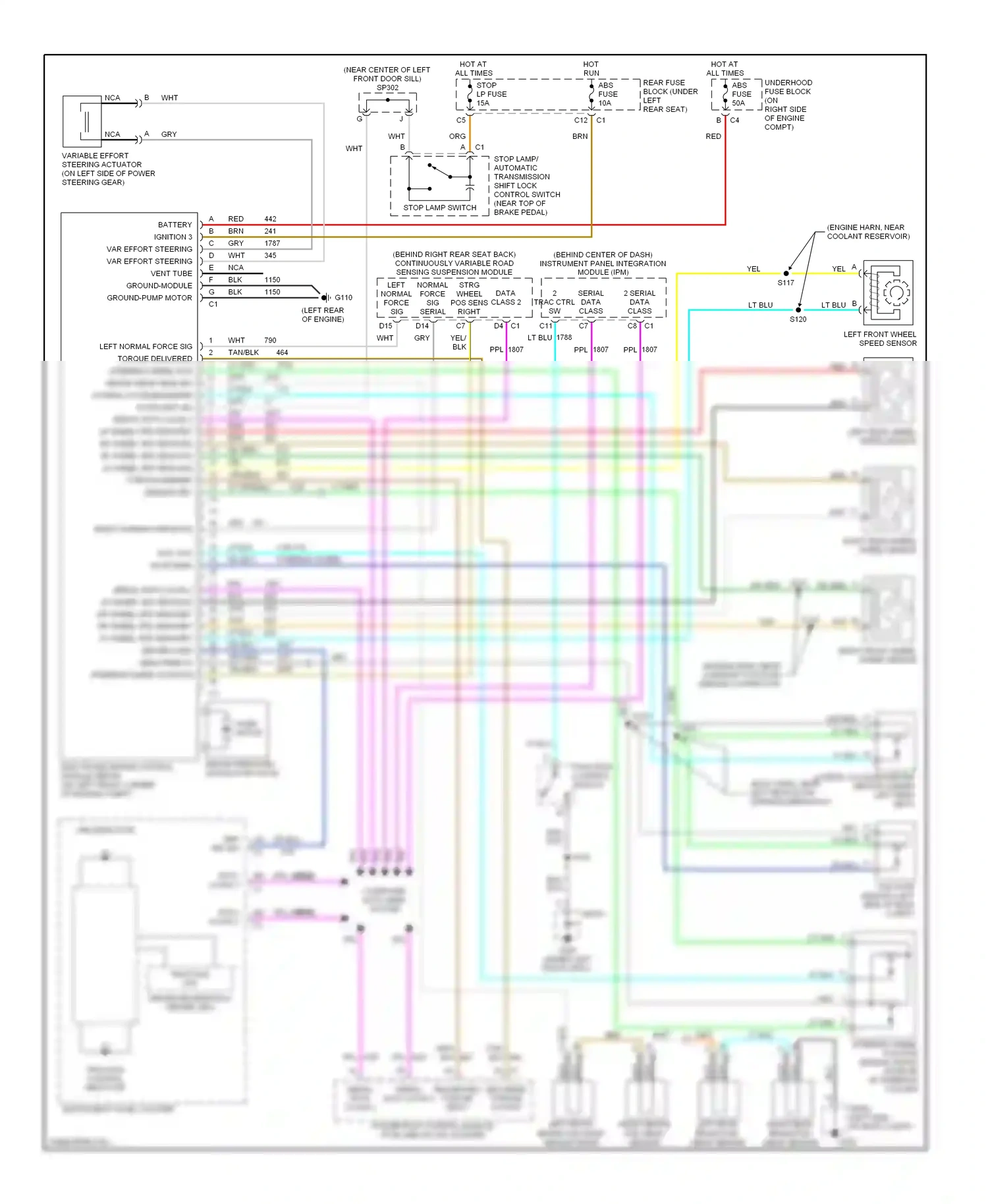 Cadillac Seville V (1998-2004) serial data class 2 serial data class 2 trac ctrl sw wiring diagram  (1 of 1)