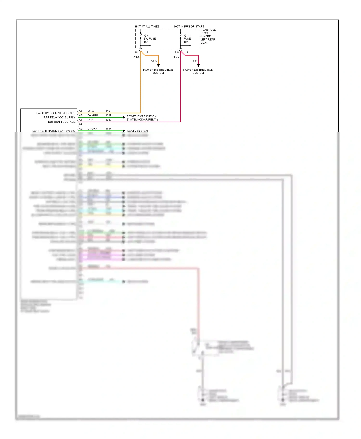 Cadillac Seville V (1998-2004) shift interlock system computer data lines system computer data lines system wiring diagram  (1 of 1)