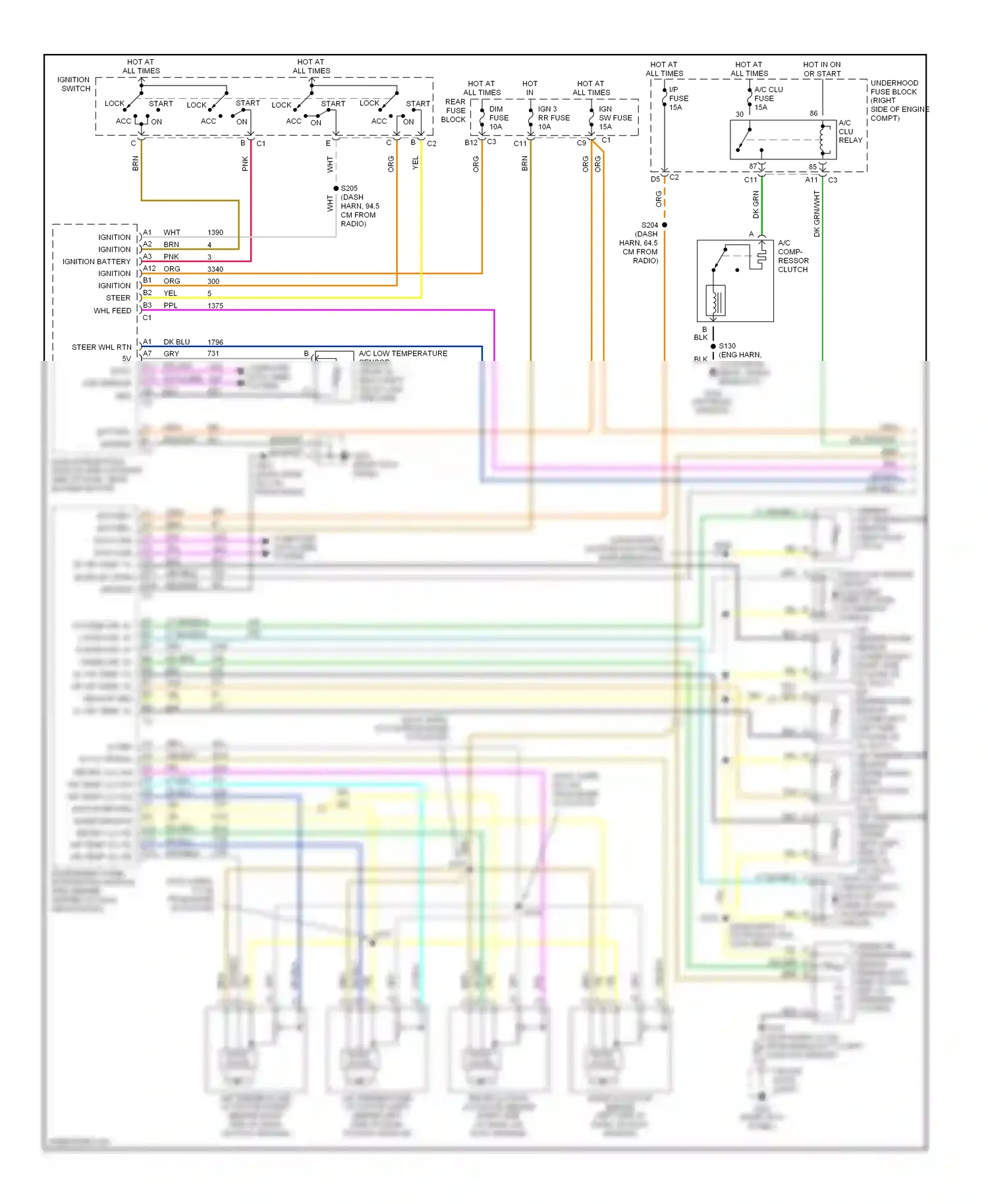 Cadillac Seville V (1998-2004) solid state wiring diagram  (1 of 7)