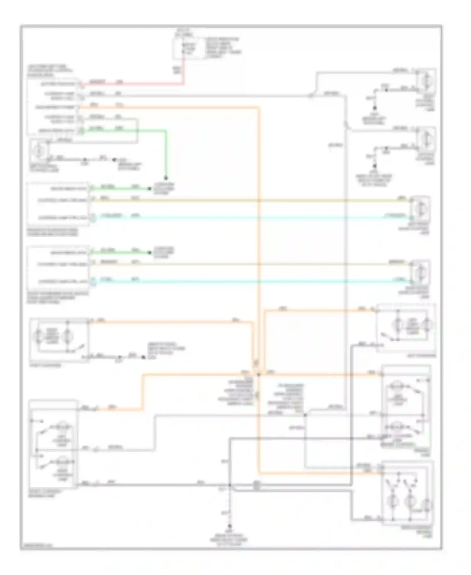 SRX Cadillac I (2003-2009): Courtesy lamps circuit
