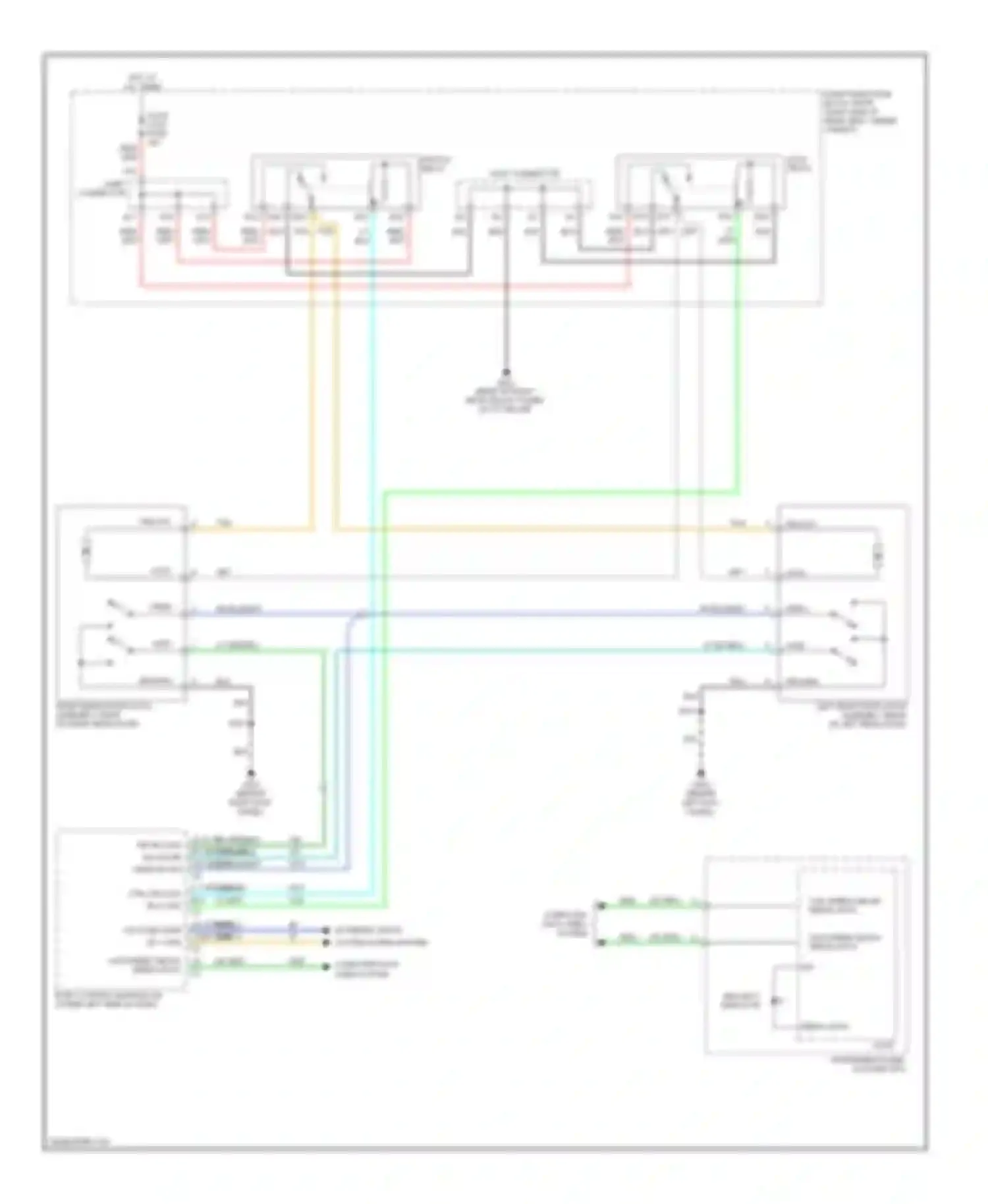 SRX Cadillac I (2003-2009): Power door locks circuit (2 of 2)