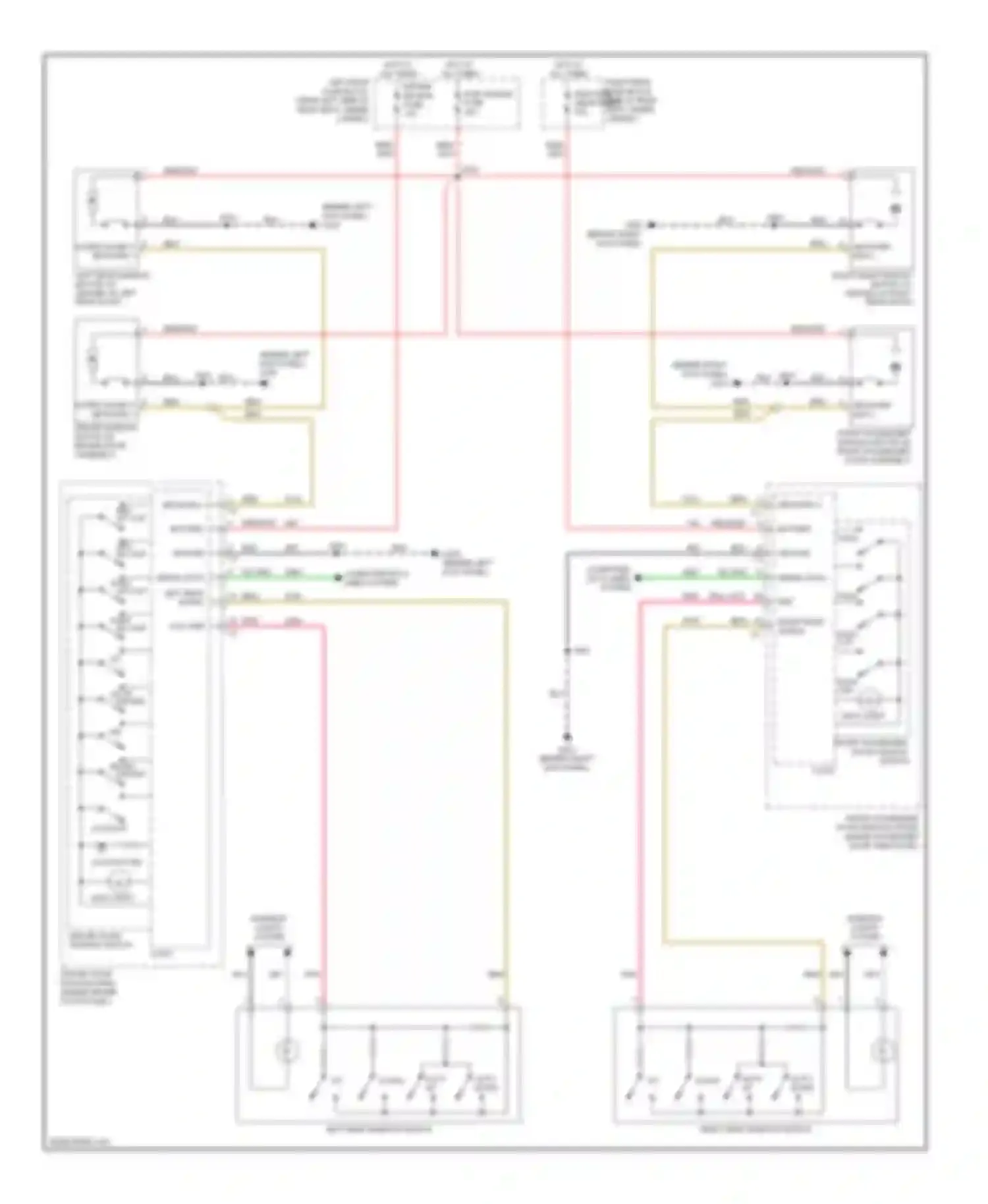 SRX Cadillac I (2003-2009): Power windows circuit