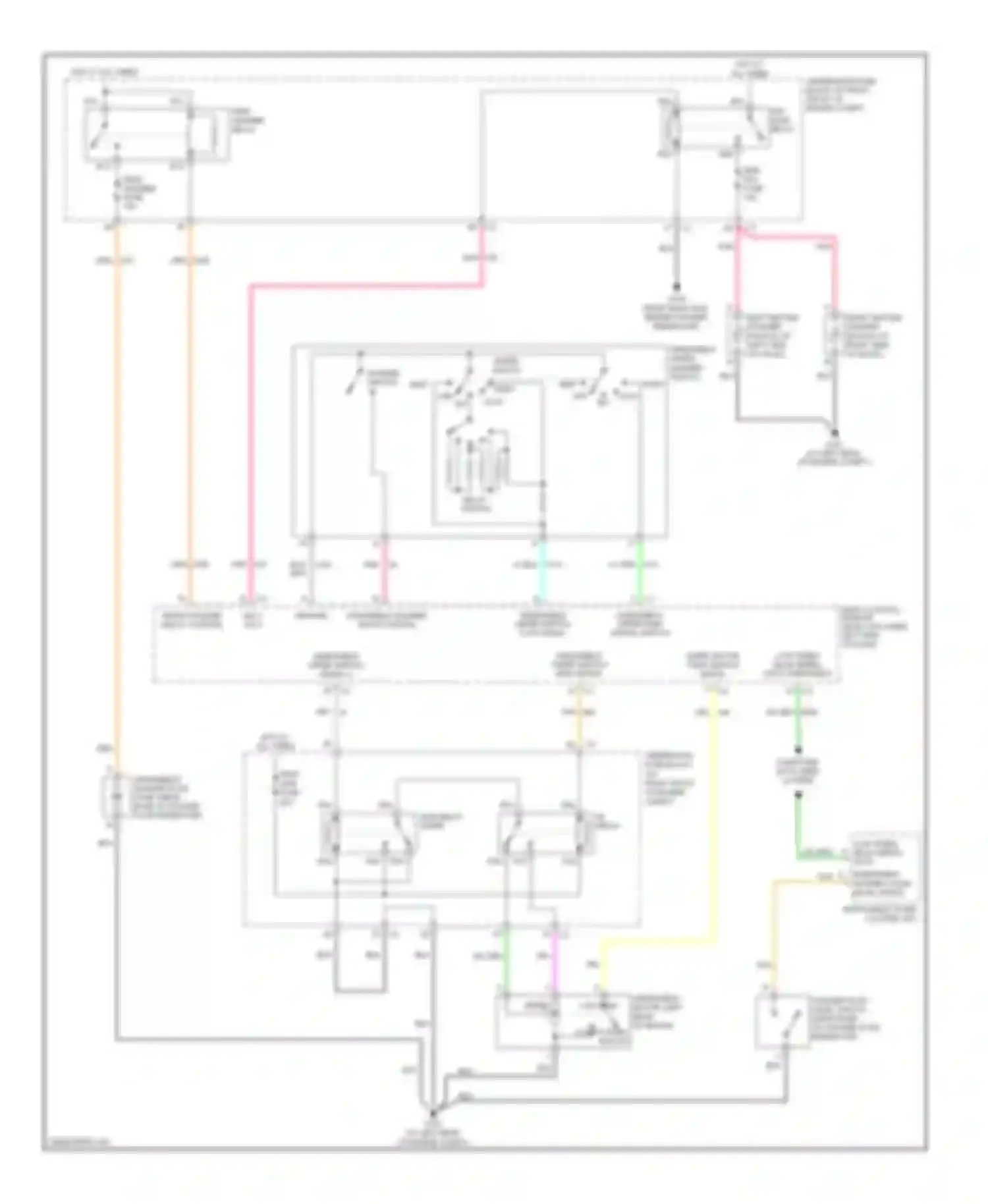 SRX Cadillac I (2003-2009): Front wiper/washer & jet washer heater circuit