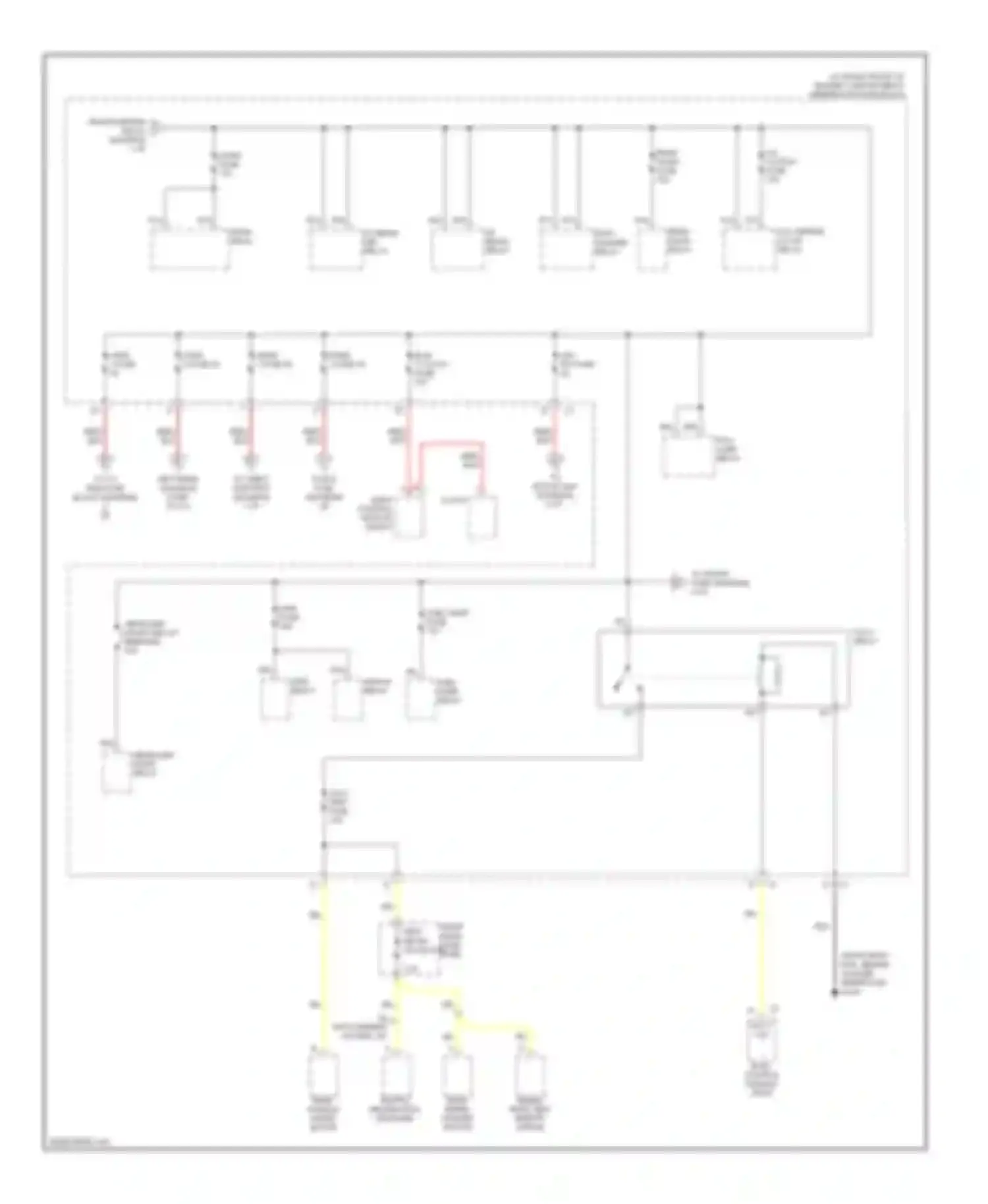 Wiring diagram accy relay for Cadillac SRX I (2003-2009) (1 of 1)