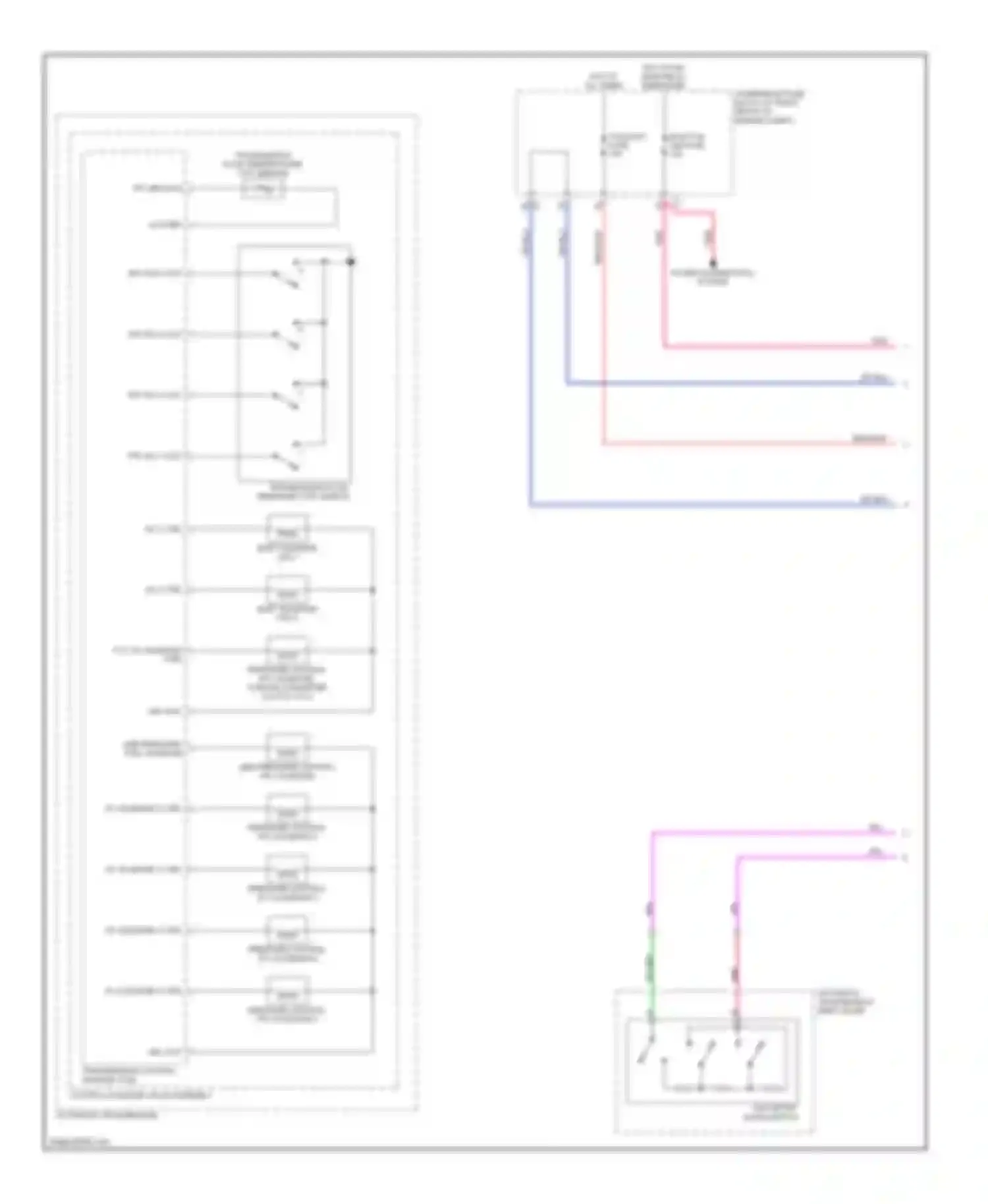Wiring diagram automatic transmission shift lever for Cadillac SRX I (2003-2009) (2 of 4)