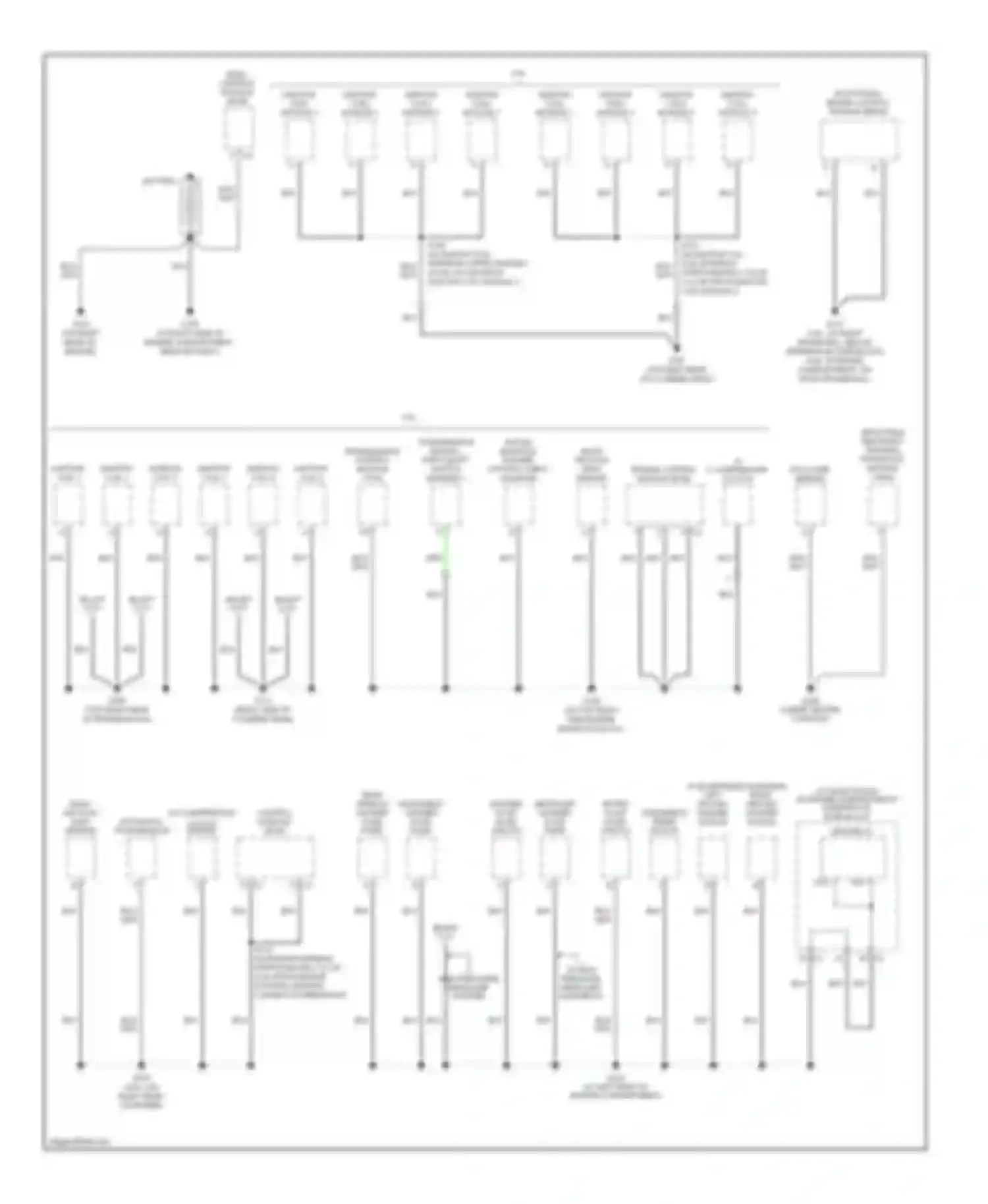 Wiring diagram blunt cut) for Cadillac SRX I (2003-2009) (2 of 6)