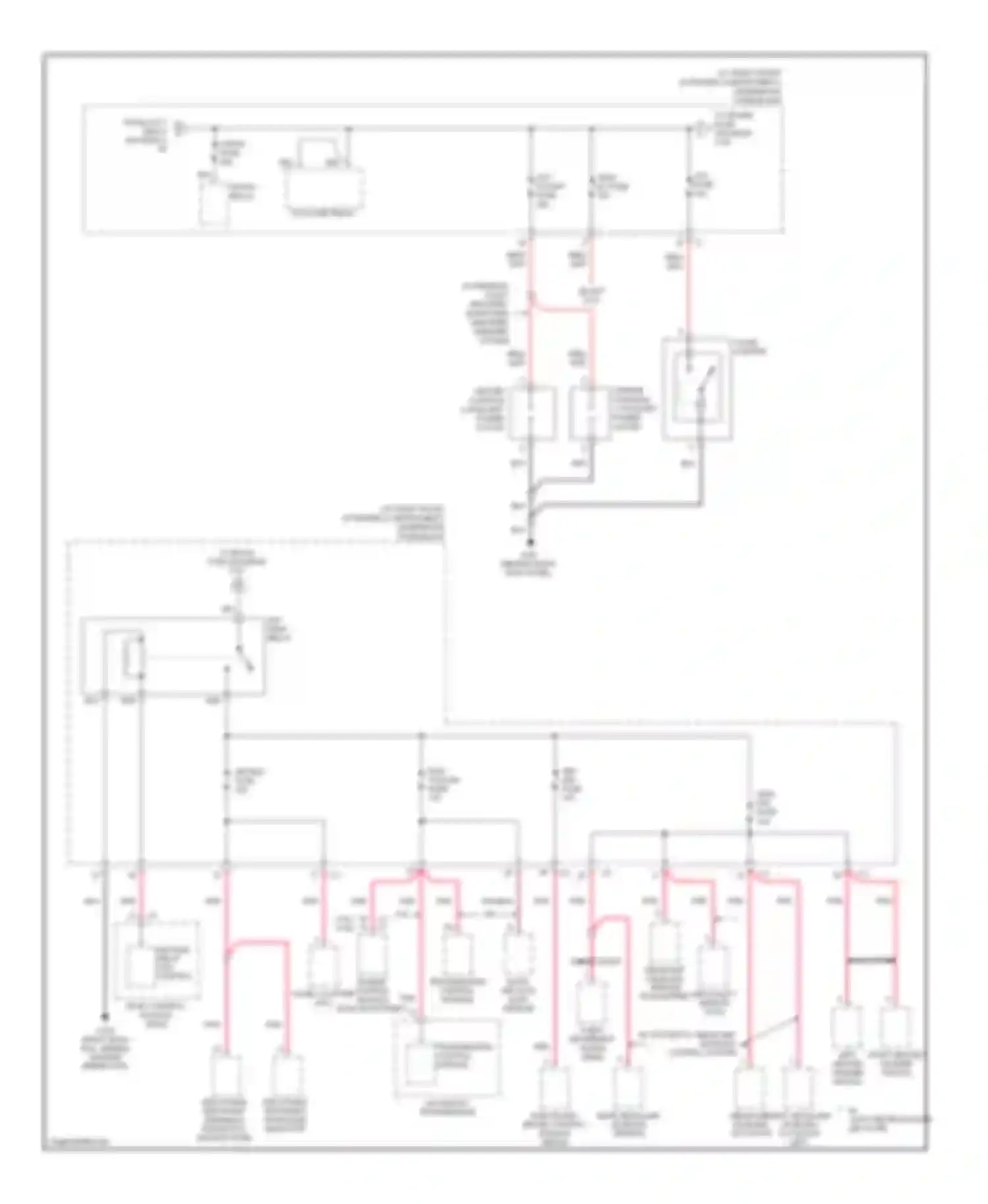 Wiring diagram center console 1 auxiliary power outlet for Cadillac SRX I (2003-2009) (1 of 1)