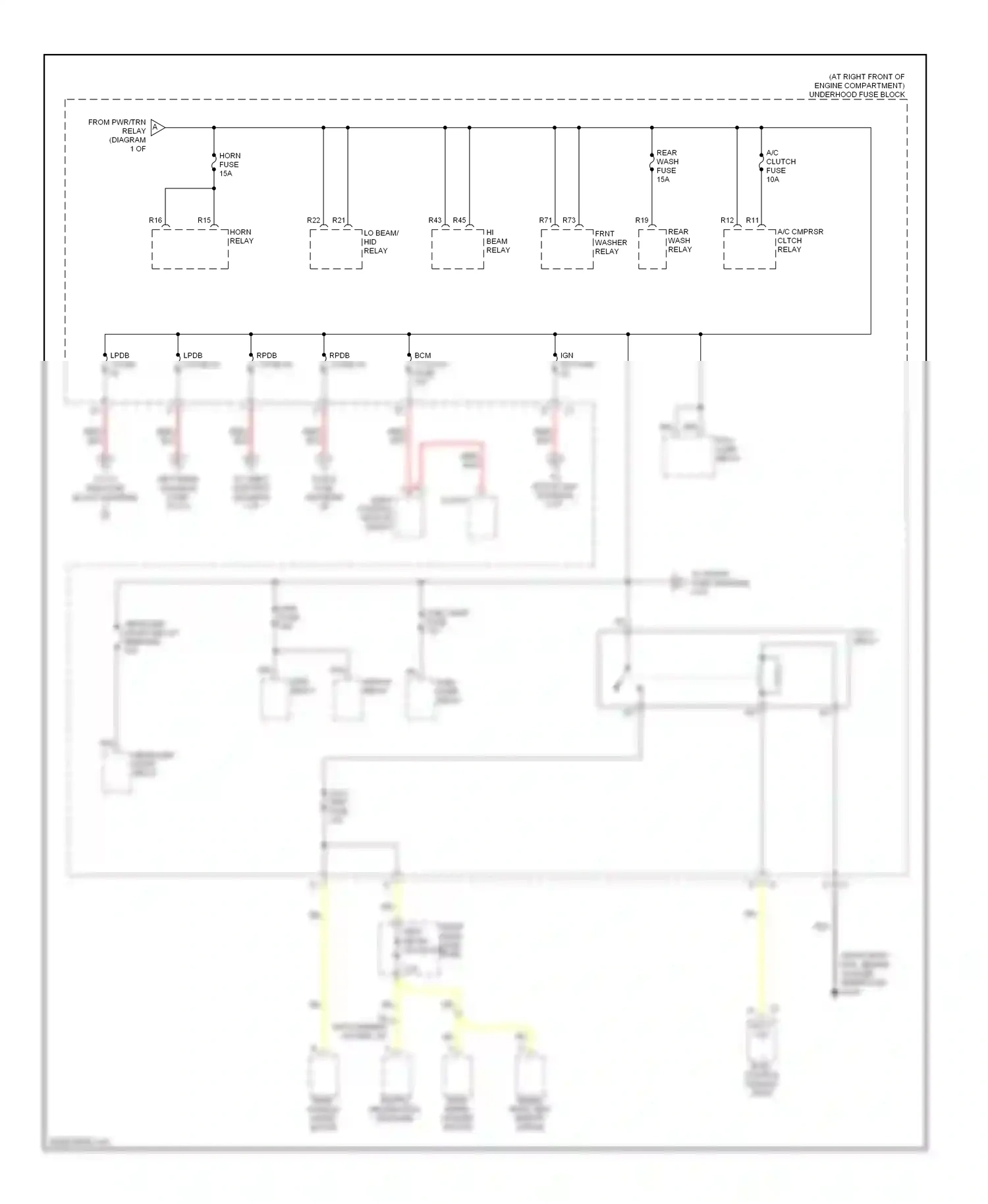 Cadillac SRX I (2003-2009) clock wiring diagram  (4 of 4)