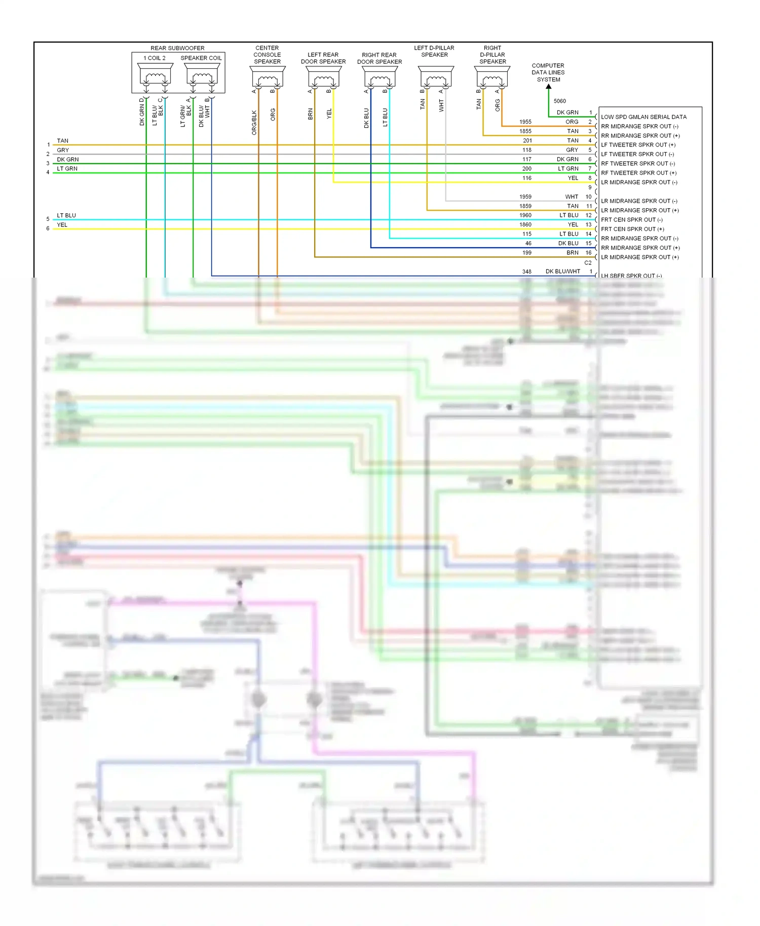 Cadillac SRX I (2003-2009) dk grn wiring diagram  (60 of 70)