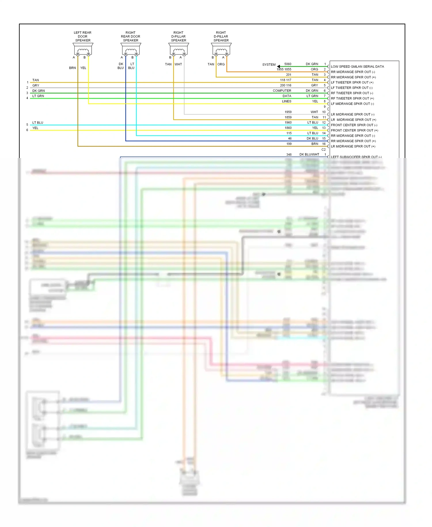 Cadillac SRX I (2003-2009) dk grn wiring diagram  (56 of 70)