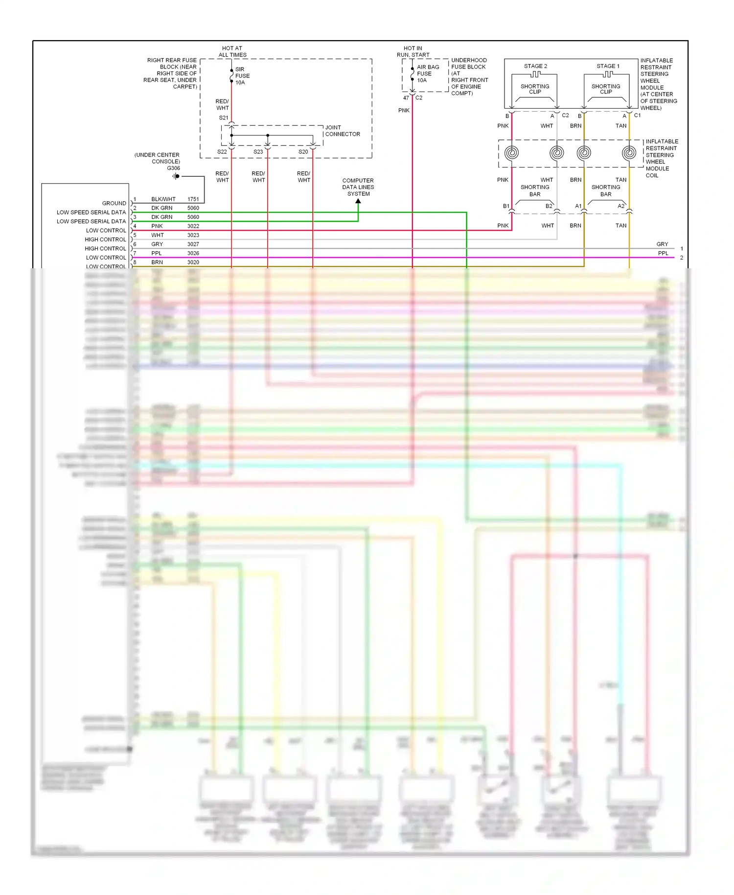 Cadillac SRX I (2003-2009) dk grn wiring diagram  (68 of 70)