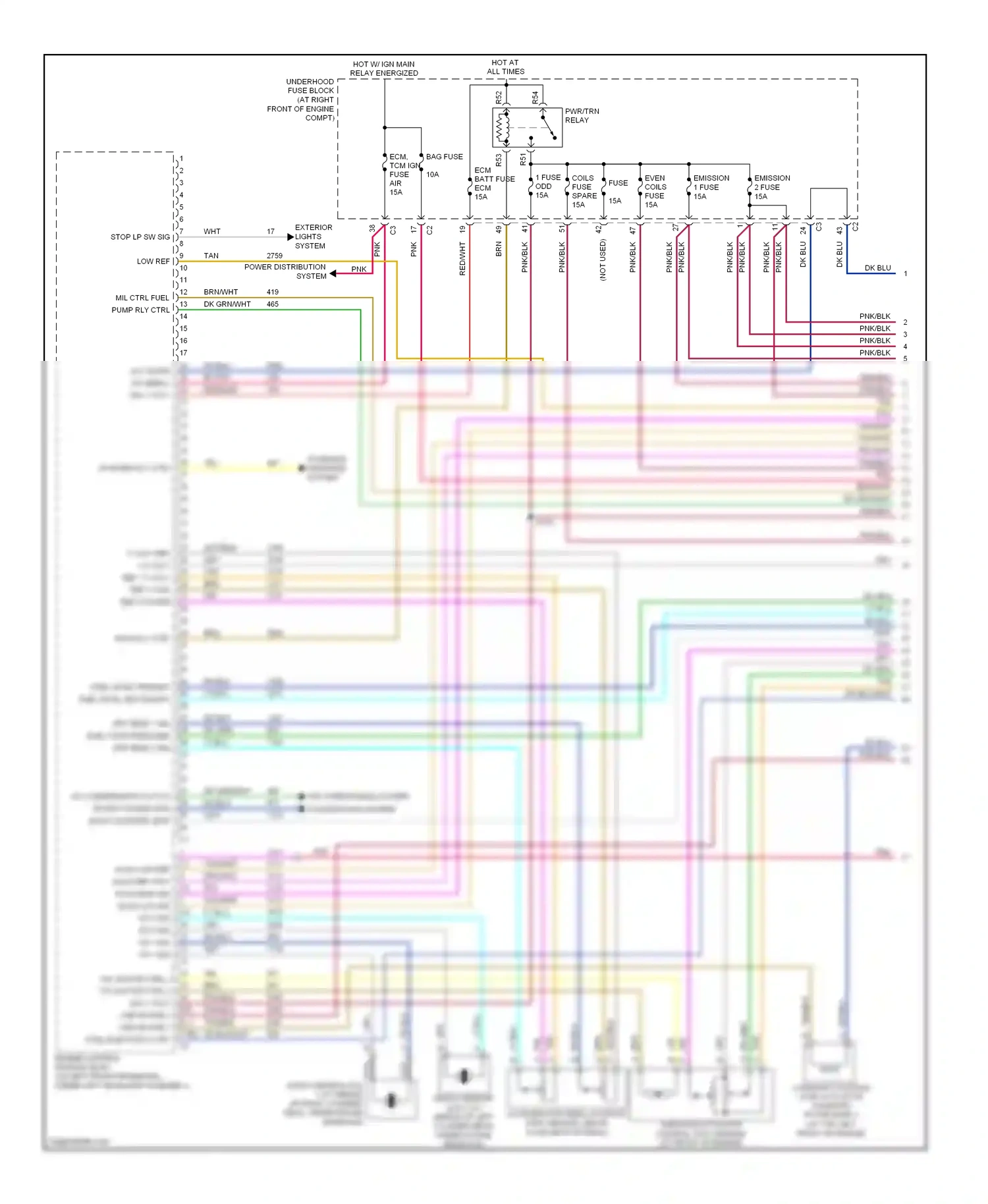 Cadillac SRX I (2003-2009) dk grn wiring diagram  (26 of 70)