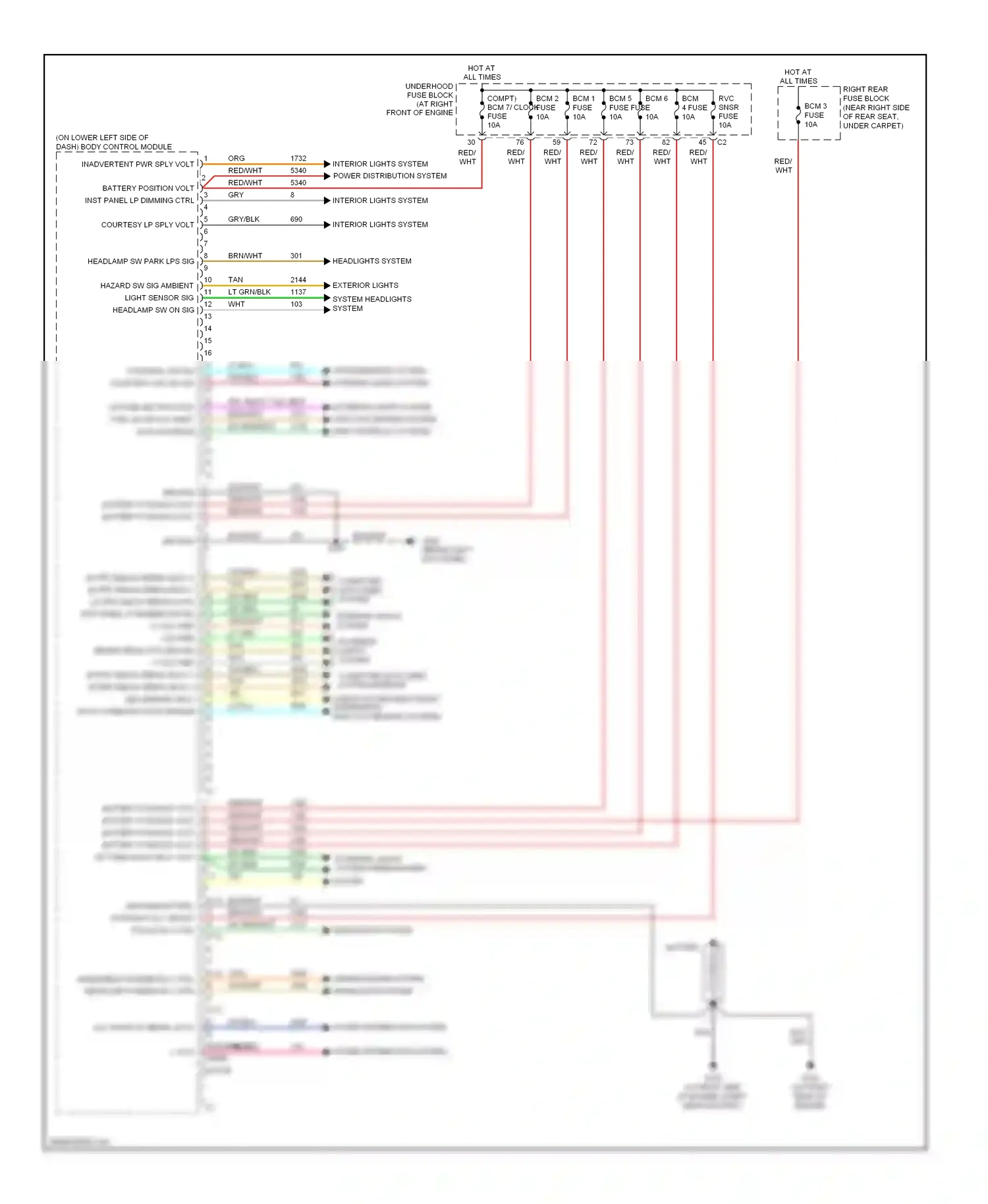 Cadillac SRX I (2003-2009) dk grn wiring diagram  (49 of 70)