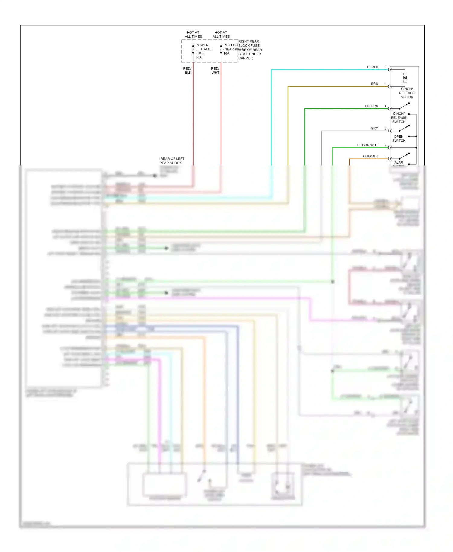 Cadillac SRX I (2003-2009) dk grn wiring diagram  (65 of 70)