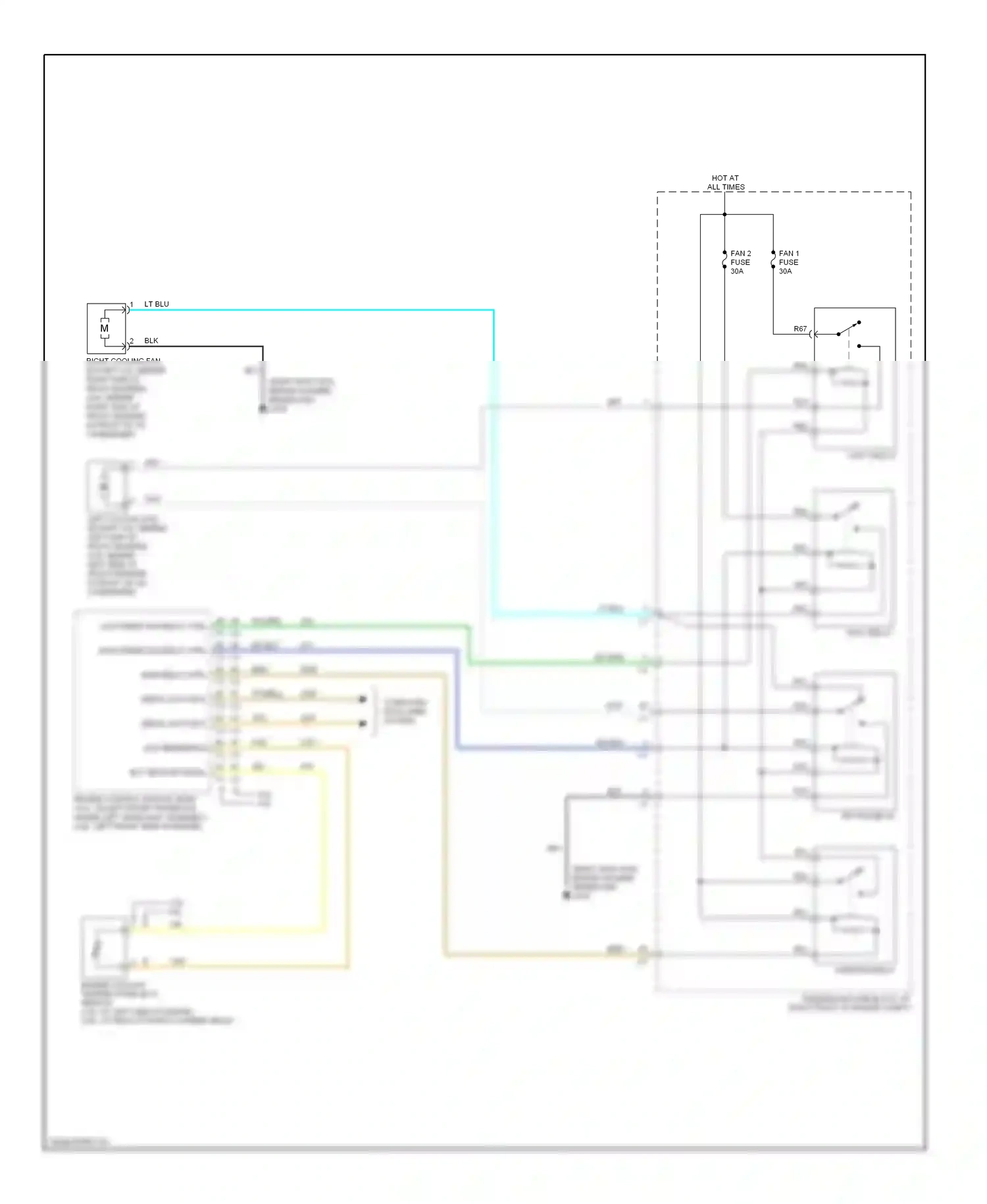Cadillac SRX I (2003-2009) dk grn wiring diagram  (15 of 70)
