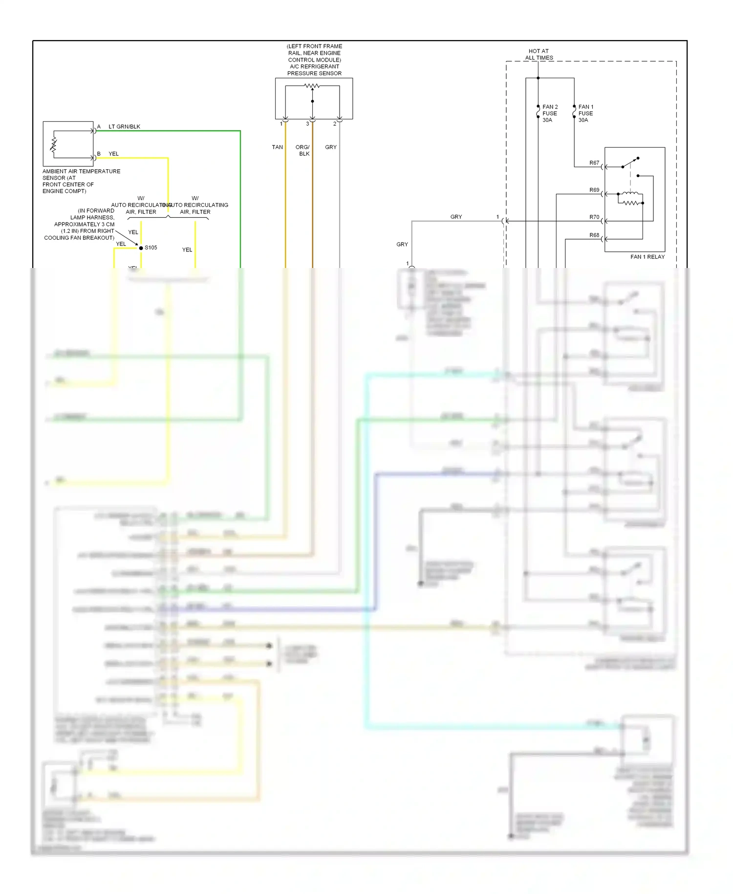 Cadillac SRX I (2003-2009) dk grn wiring diagram  (7 of 70)