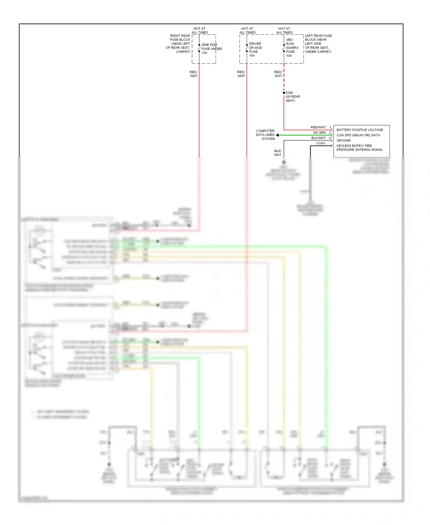 Cadillac SRX I (2003-2009) dk grn wiring diagram  (46 of 70)