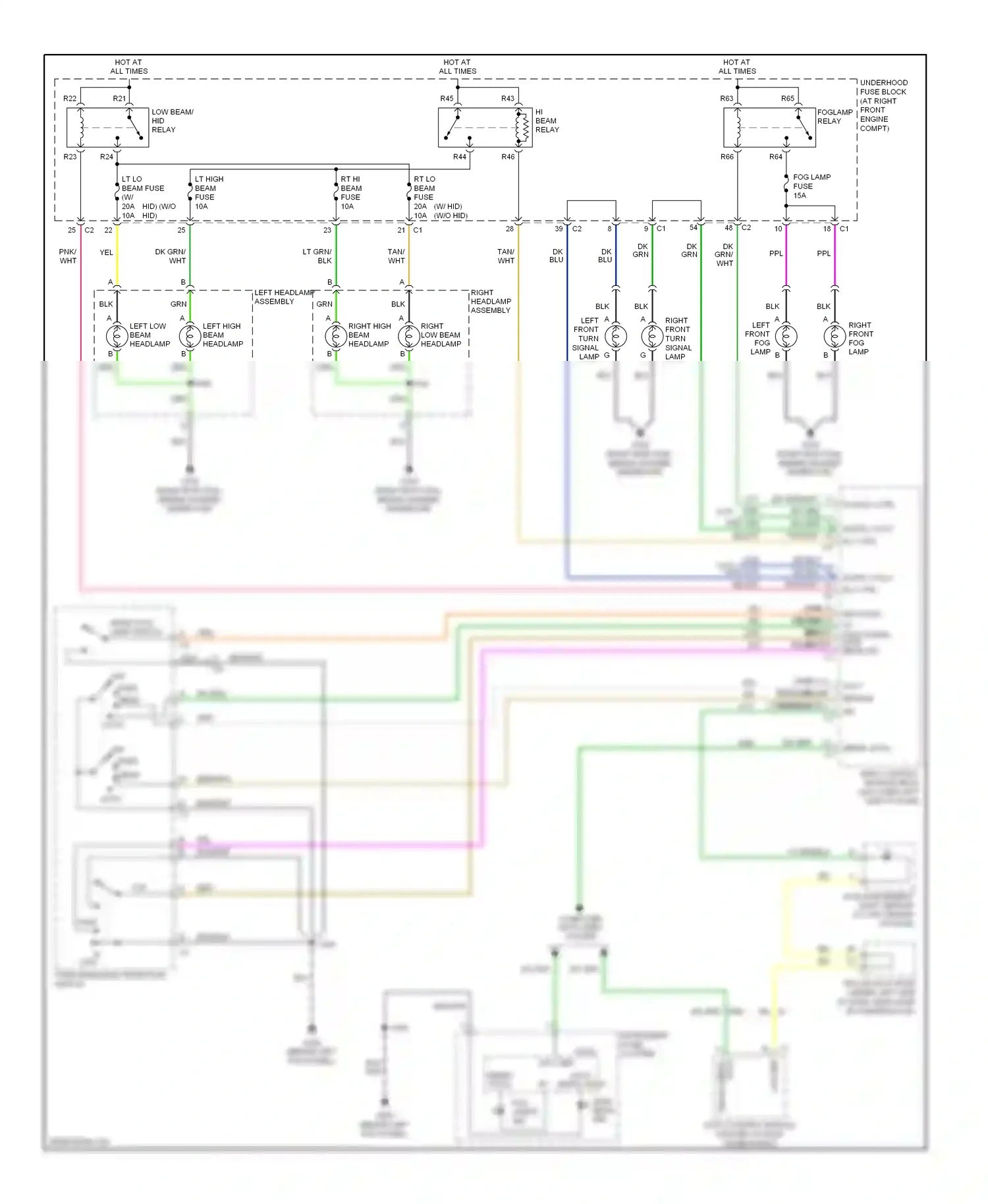 Cadillac SRX I (2003-2009) dk grn wiring diagram  (33 of 70)