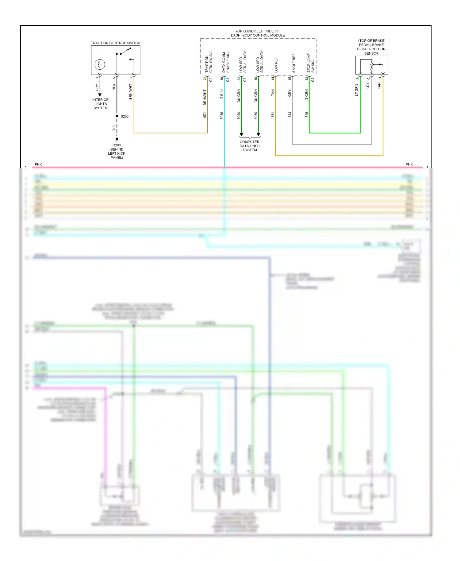 Cadillac SRX I (2003-2009) dk grn wiring diagram  (2 of 70)