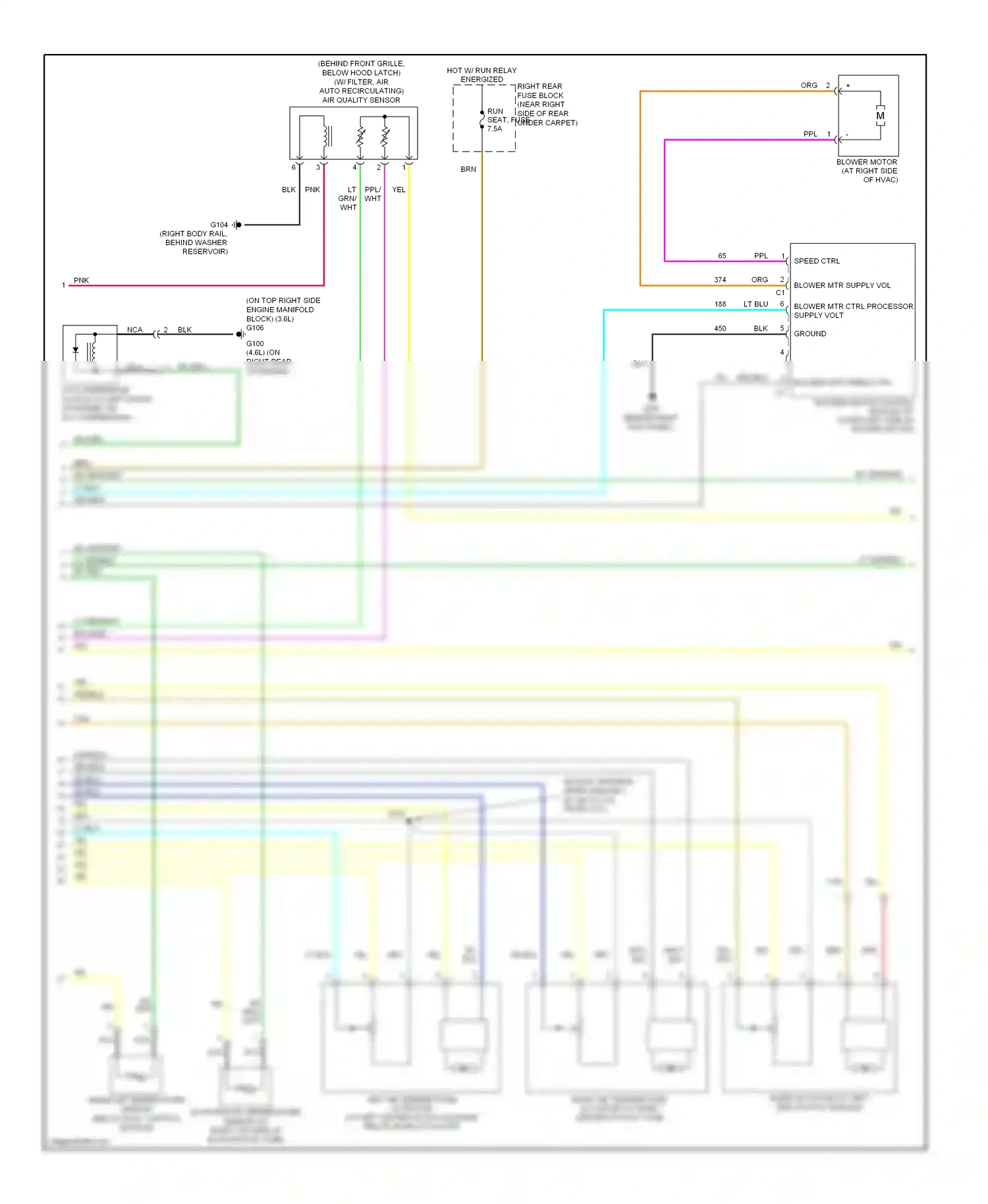 Cadillac SRX I (2003-2009) dk grn wiring diagram  (6 of 70)