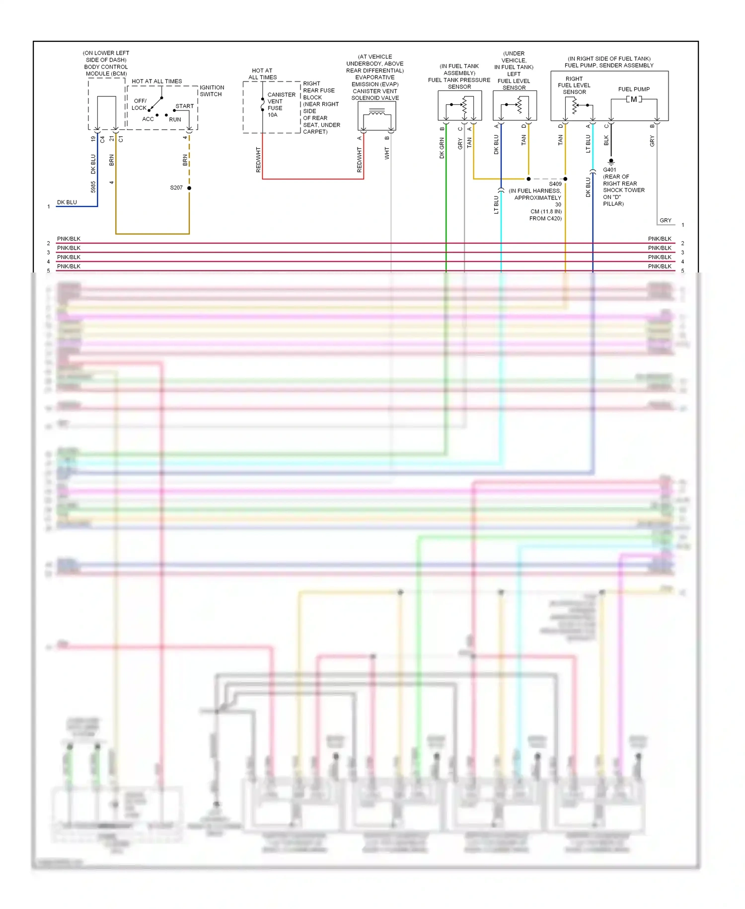 Cadillac SRX I (2003-2009) dk grn wiring diagram  (27 of 70)