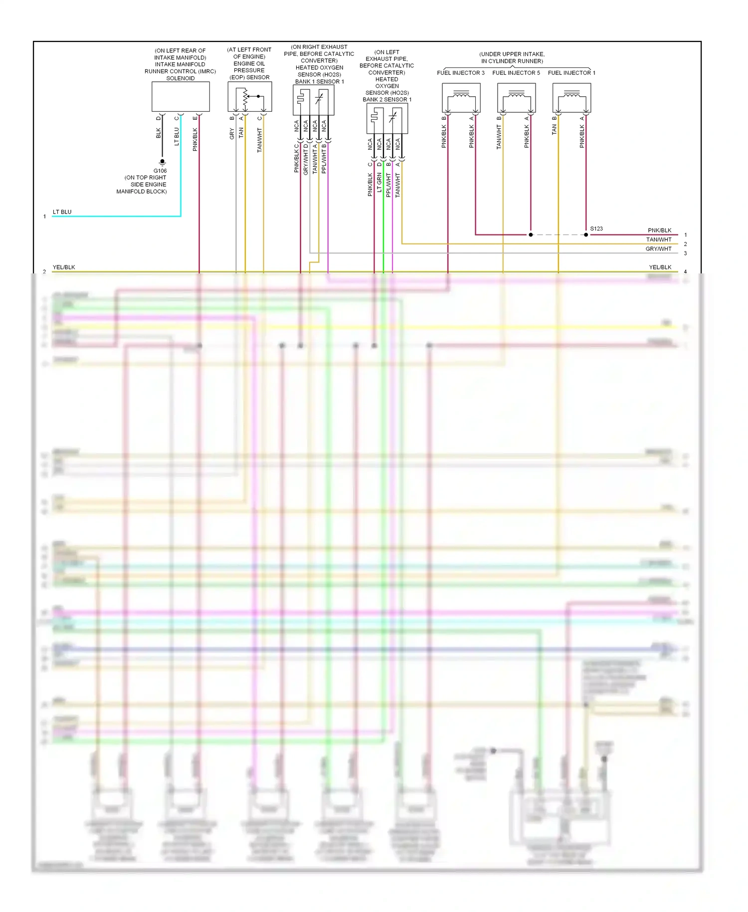 Cadillac SRX I (2003-2009) dk grn wiring diagram  (19 of 70)