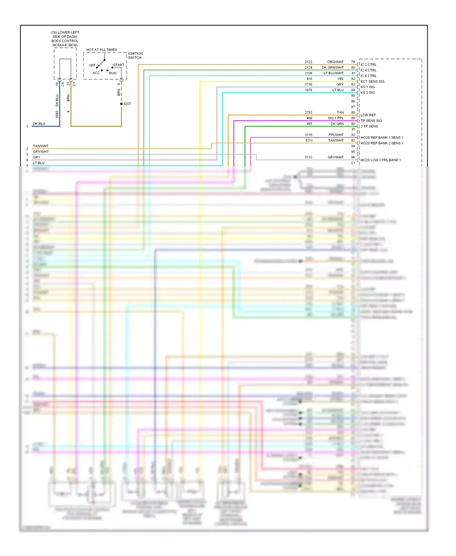 Cadillac SRX I (2003-2009) dk grn wiring diagram  (25 of 70)