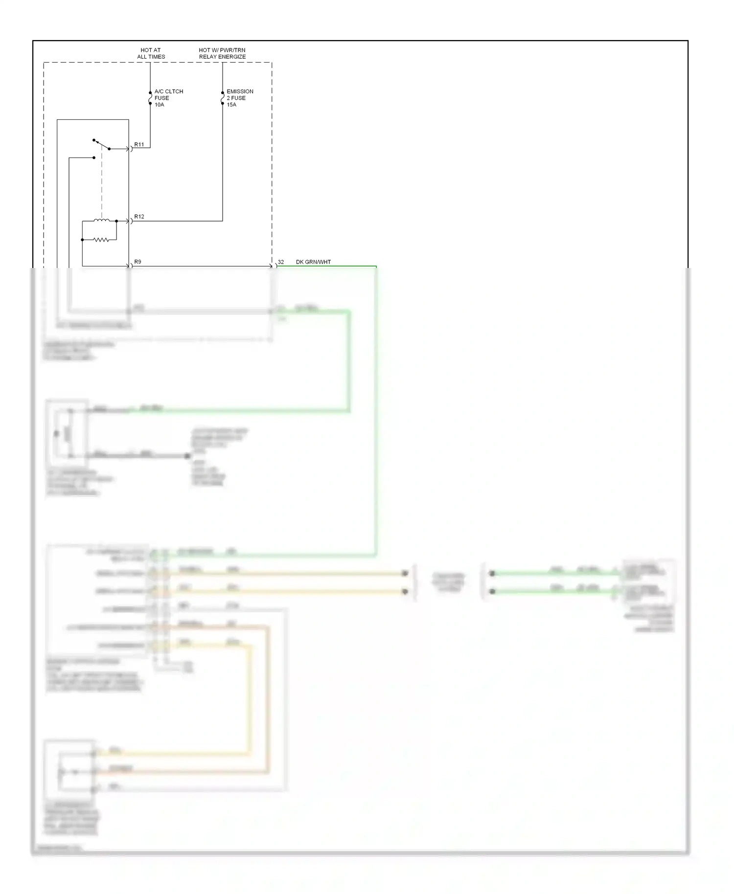 Cadillac SRX I (2003-2009) dk grn wiring diagram  (10 of 70)