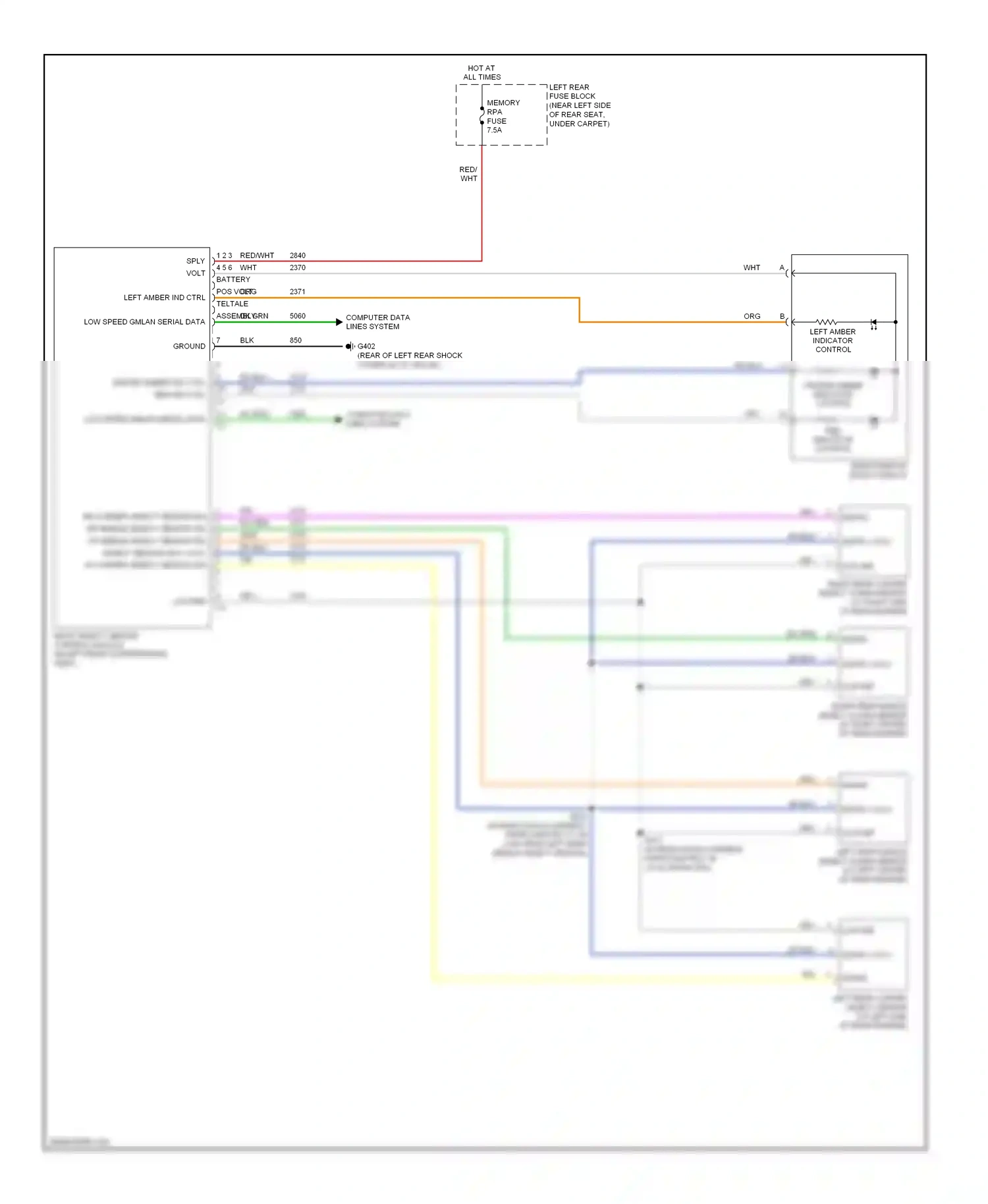 Cadillac SRX I (2003-2009) dk grn wiring diagram  (45 of 70)