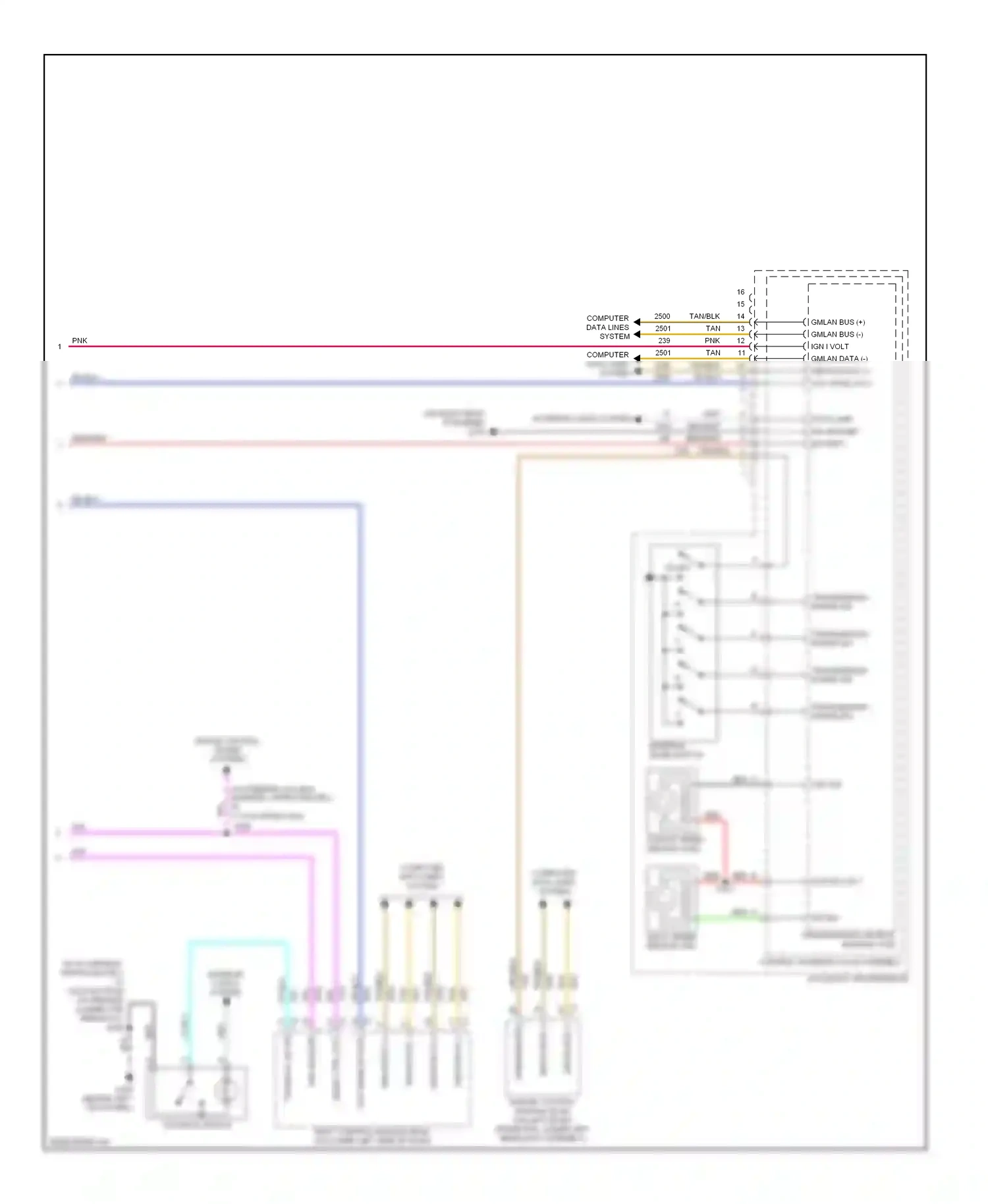 Cadillac SRX I (2003-2009) input speed sensor (iss) wiring diagram  (1 of 1)
