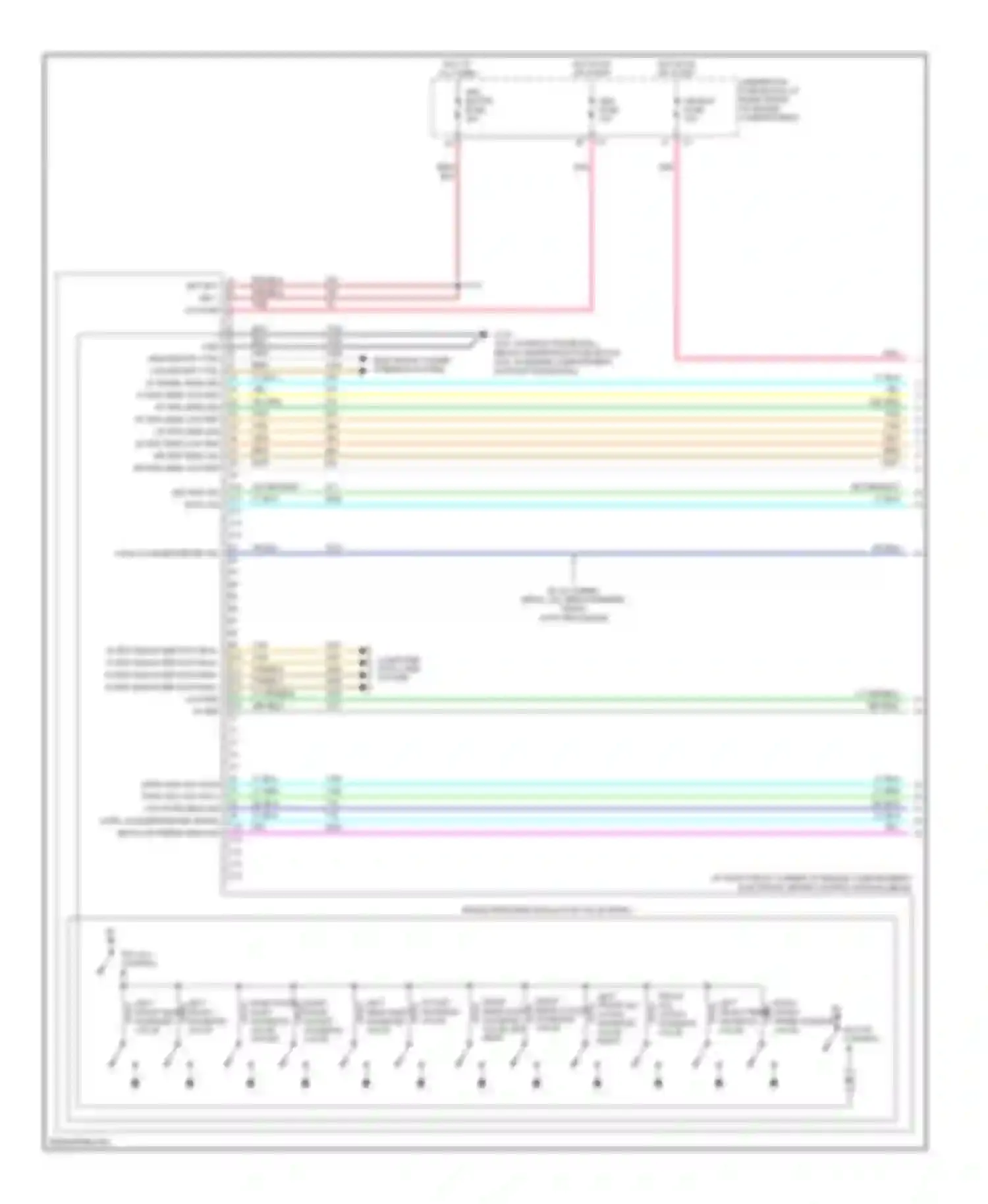 Wiring diagram left right front front inlet solenoid valve outlet solenoid valve for Cadillac SRX I (2003-2009) (1 of 1)