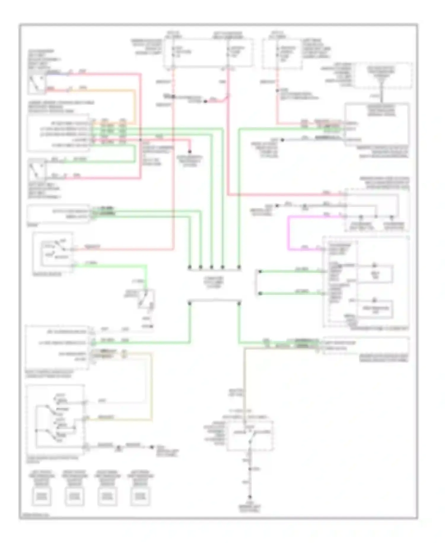 Wiring diagram low ign speed gmlan serial seat belt ind data low serial data for Cadillac SRX I (2003-2009) (1 of 1)