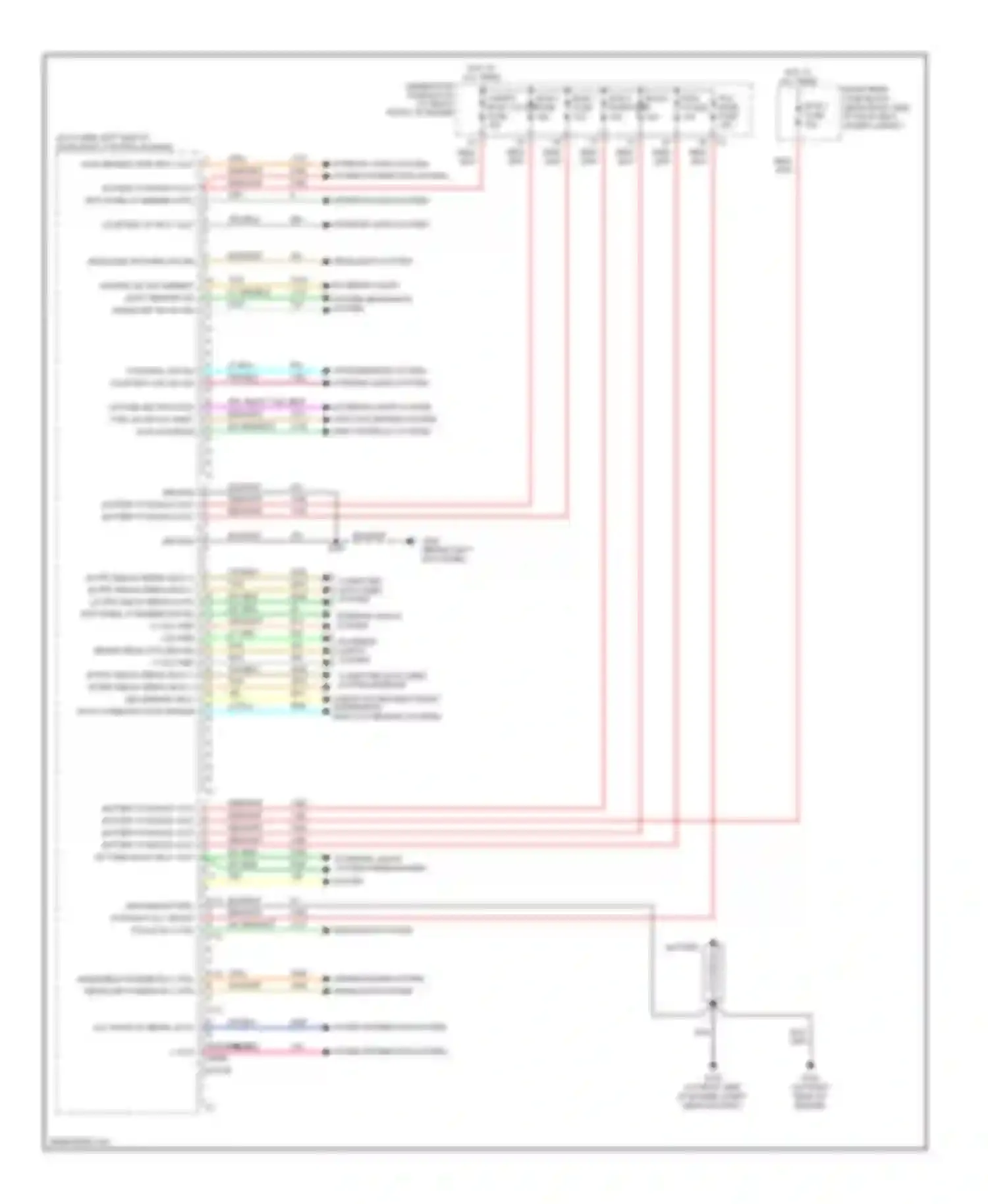 Wiring diagram org/wht for Cadillac SRX I (2003-2009) (1 of 7)