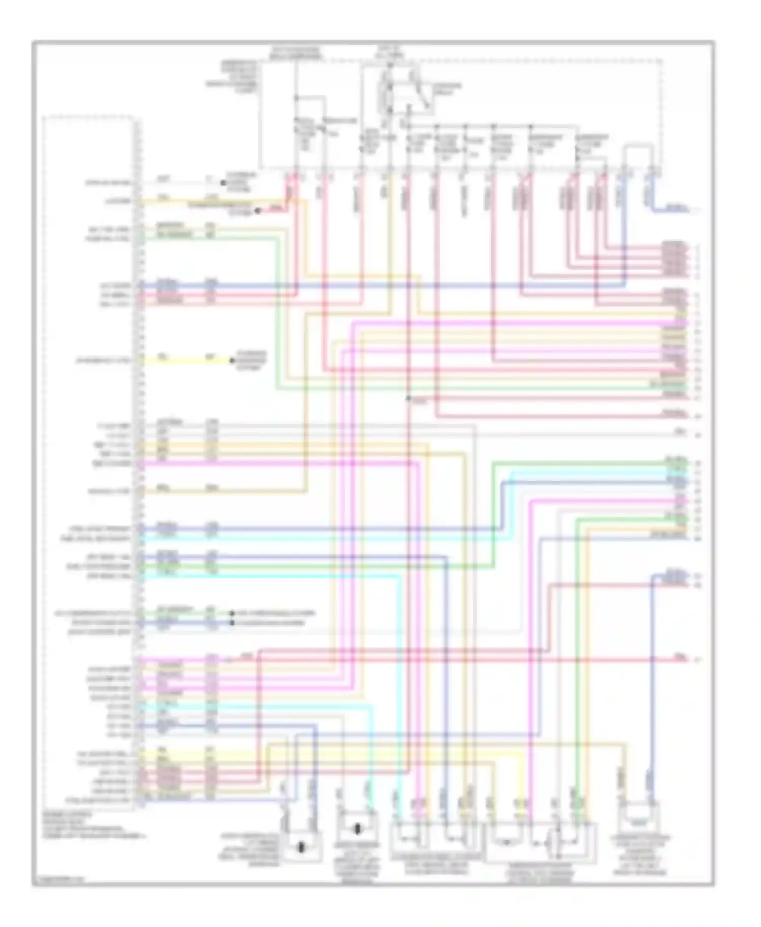Wiring diagram power distribution system for Cadillac SRX I (2003-2009) (10 of 10)