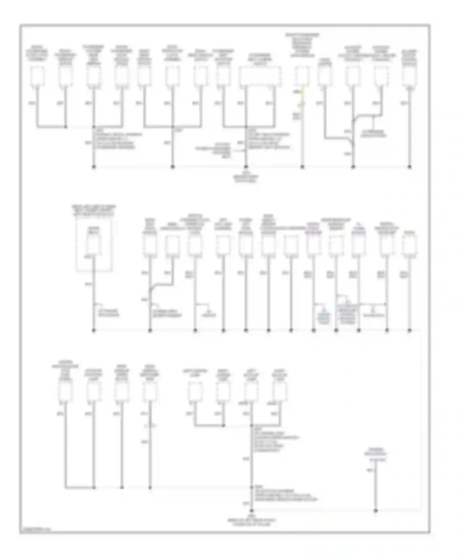 Wiring diagram rear object sensor control module for Cadillac SRX I (2003-2009) (1 of 2)
