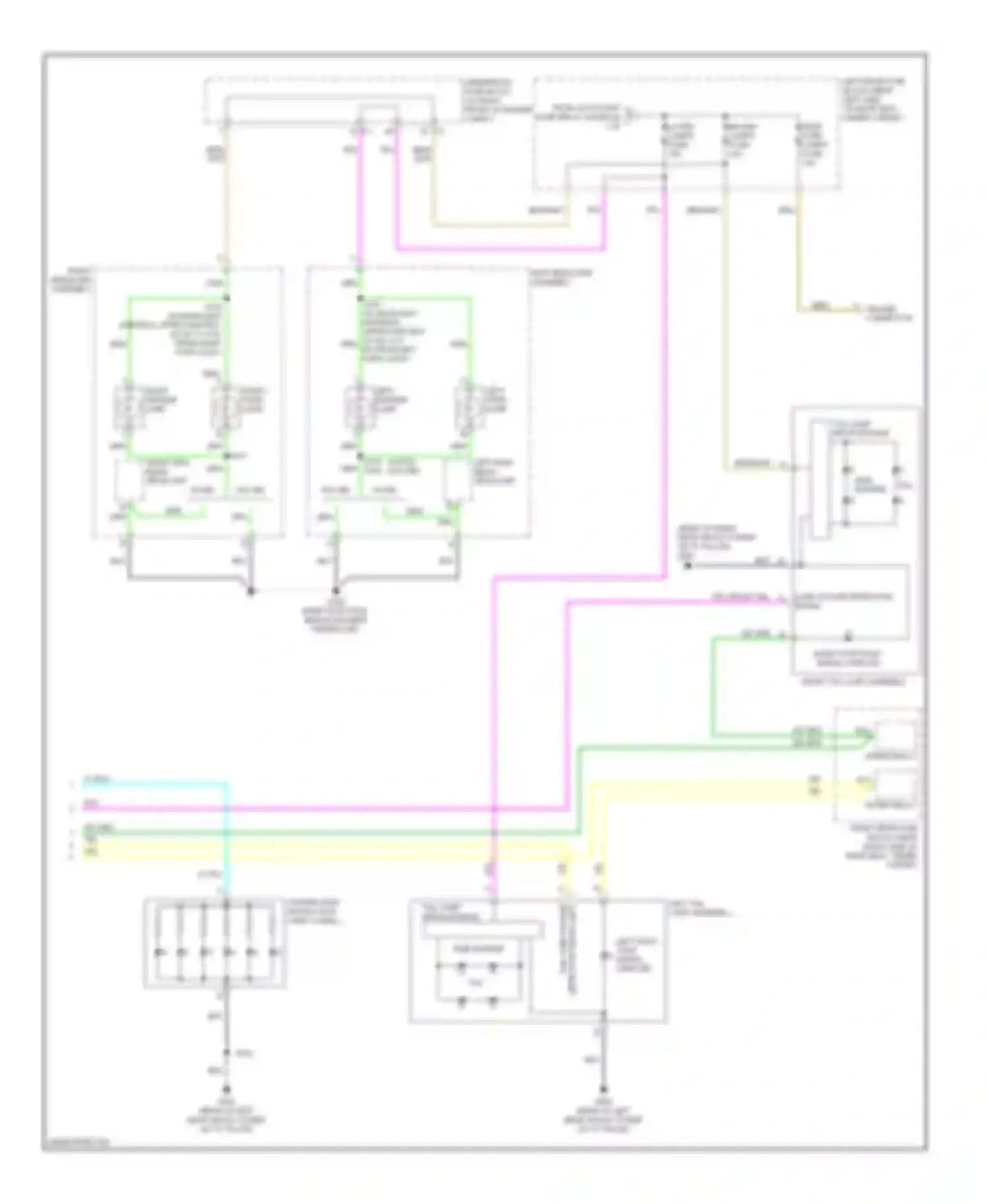 Wiring diagram right tail lamp assembly for Cadillac SRX I (2003-2009) (1 of 2)