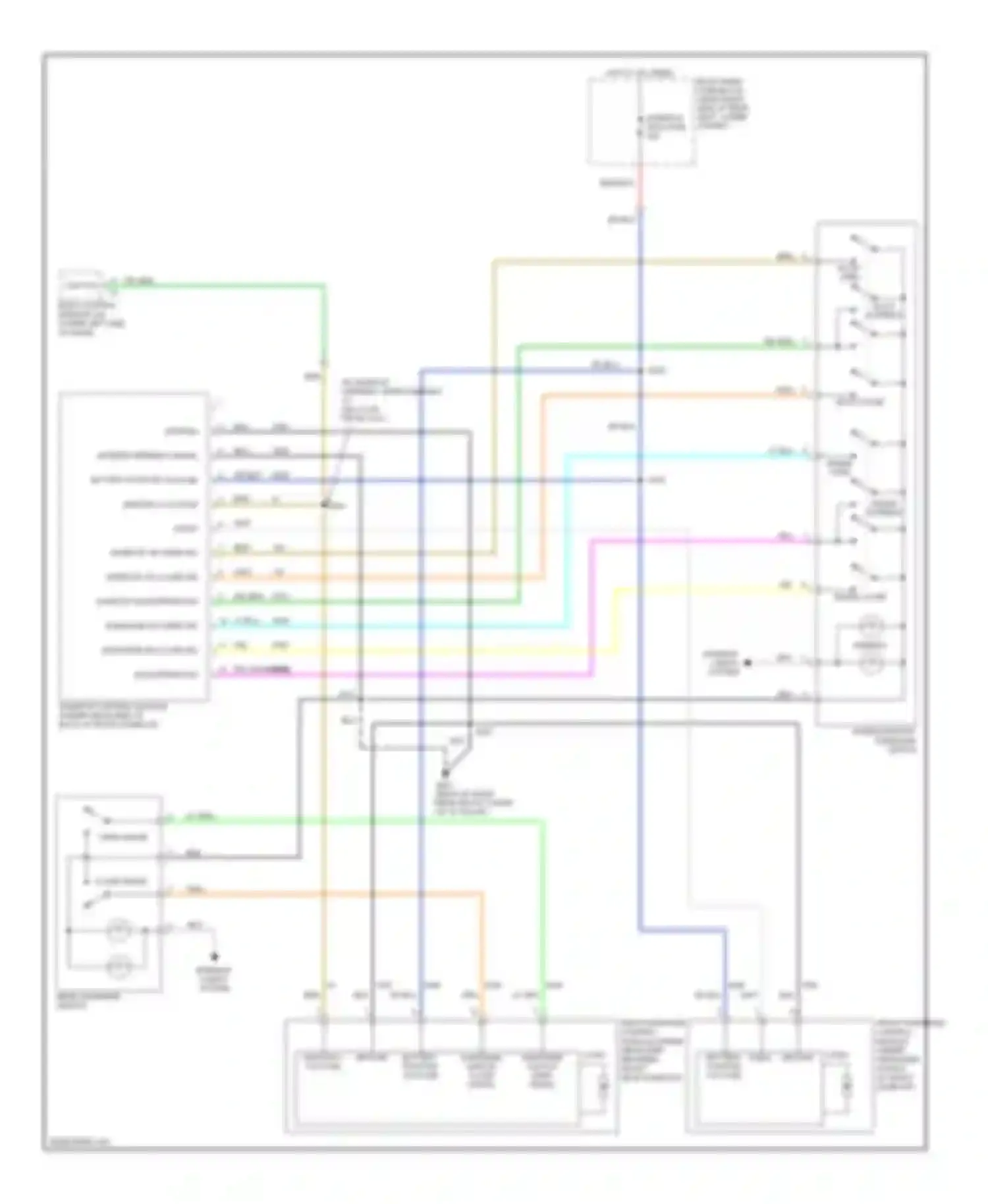 Wiring diagram sunroof mod fuse for Cadillac SRX I (2003-2009) (2 of 2)