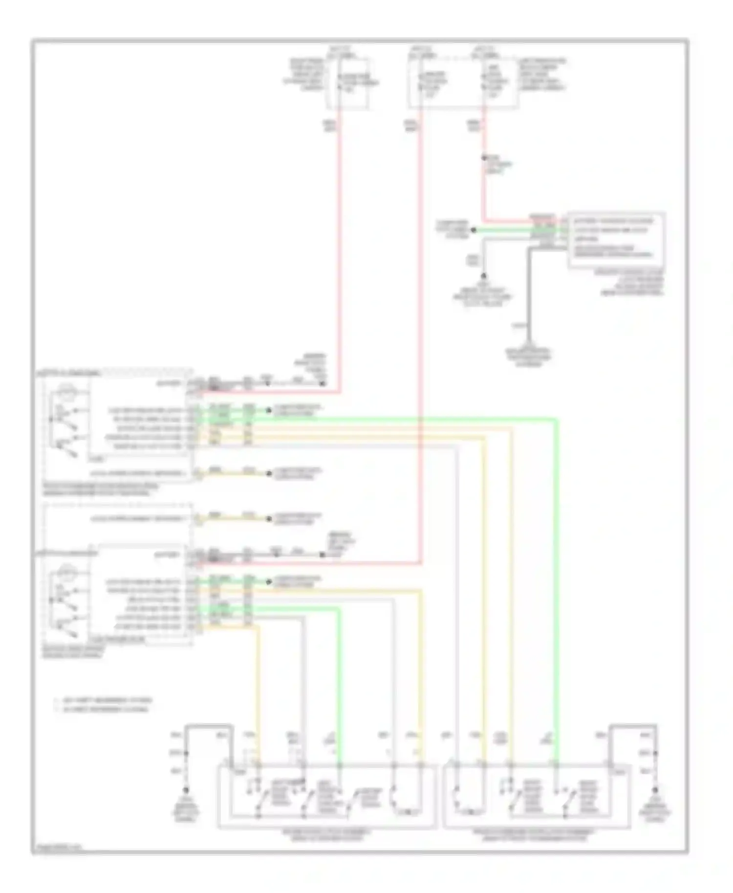 Wiring diagram un lock for Cadillac SRX I (2003-2009) (1 of 1)