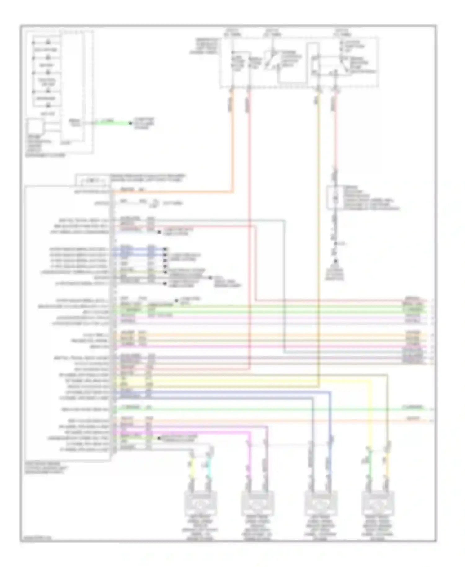 SRX Cadillac II facelift (2012-2016): Anti-lock brakes circuit (1 of 2)