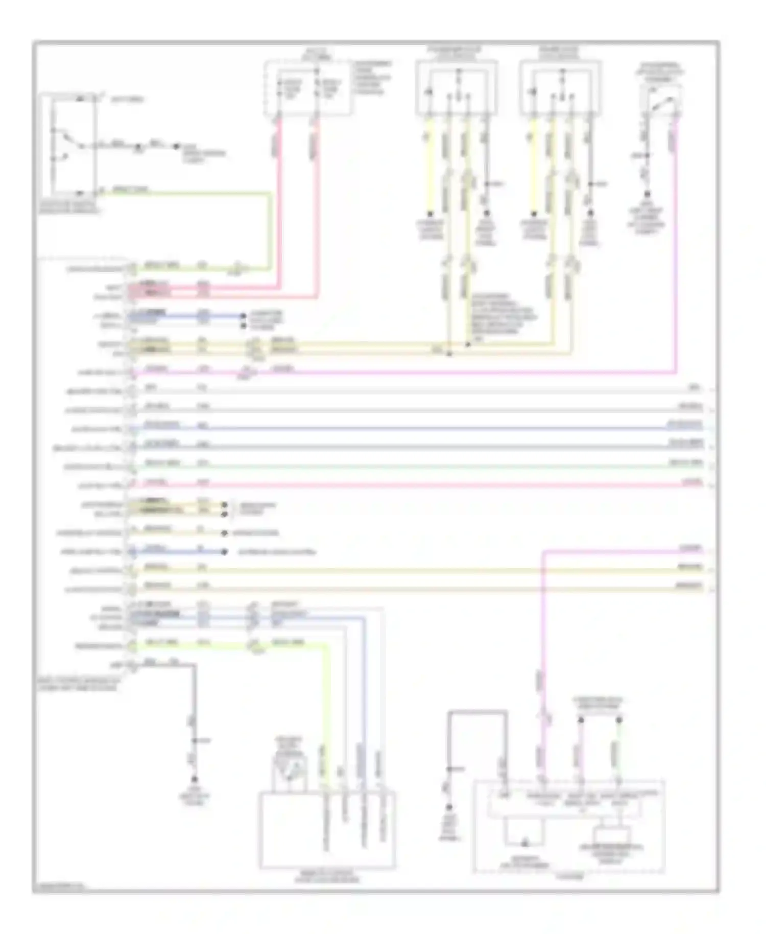 SRX Cadillac II facelift (2012-2016): Forced entry circuit, without passive keyless entry (1 of 3)