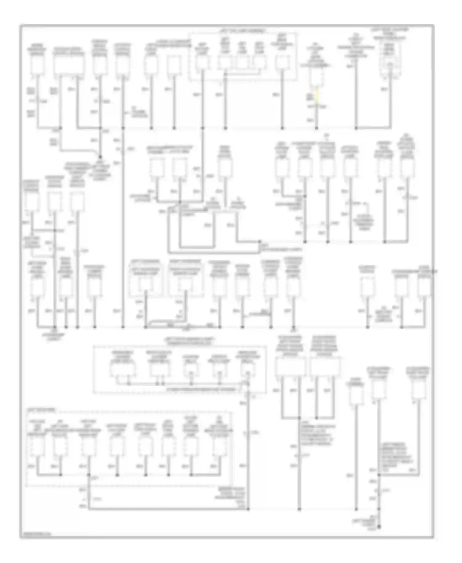 SRX Cadillac II facelift (2012-2016): Ground distribution circuit (2 of 5)