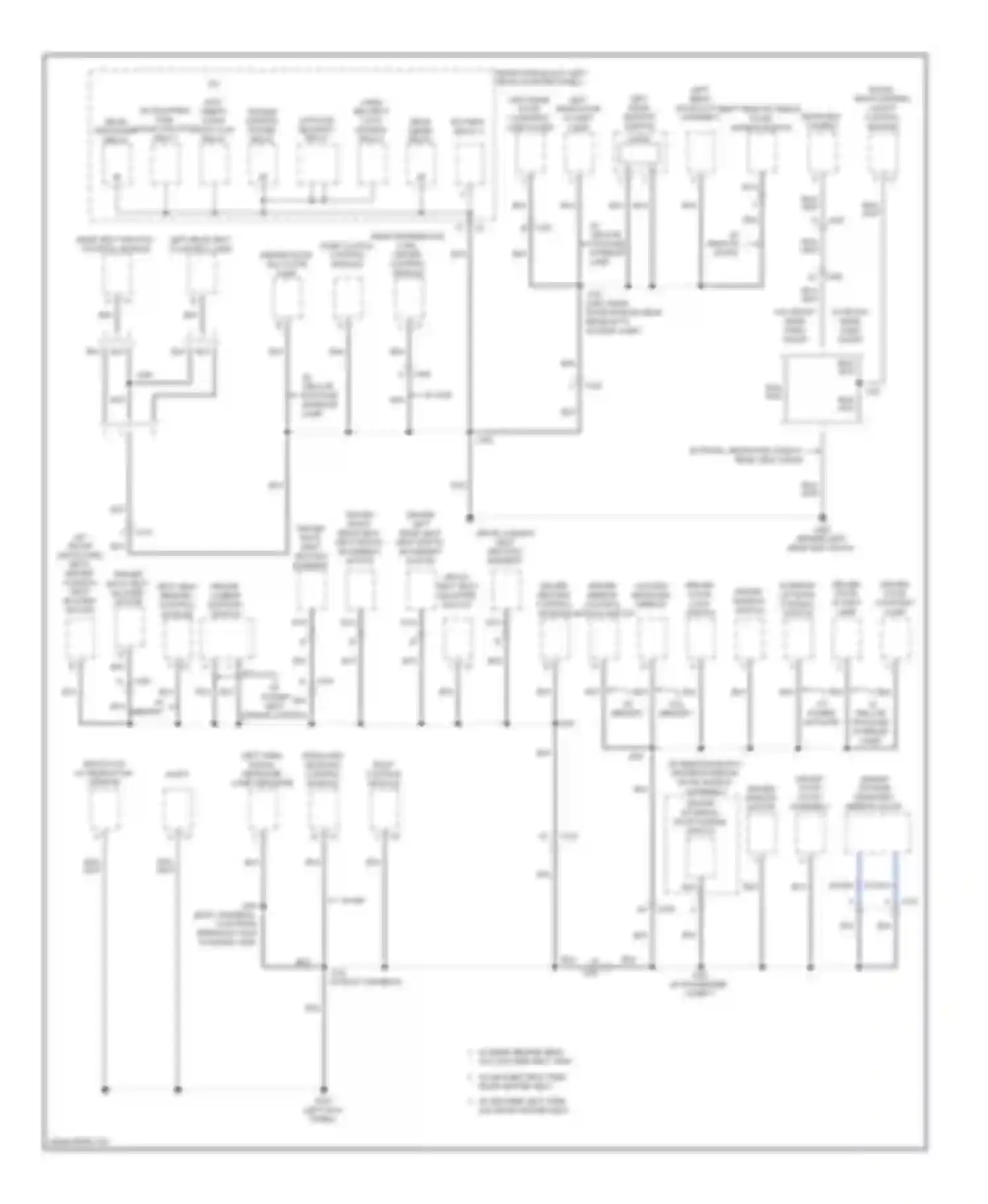 SRX Cadillac II facelift (2012-2016): Ground distribution circuit (4 of 5)