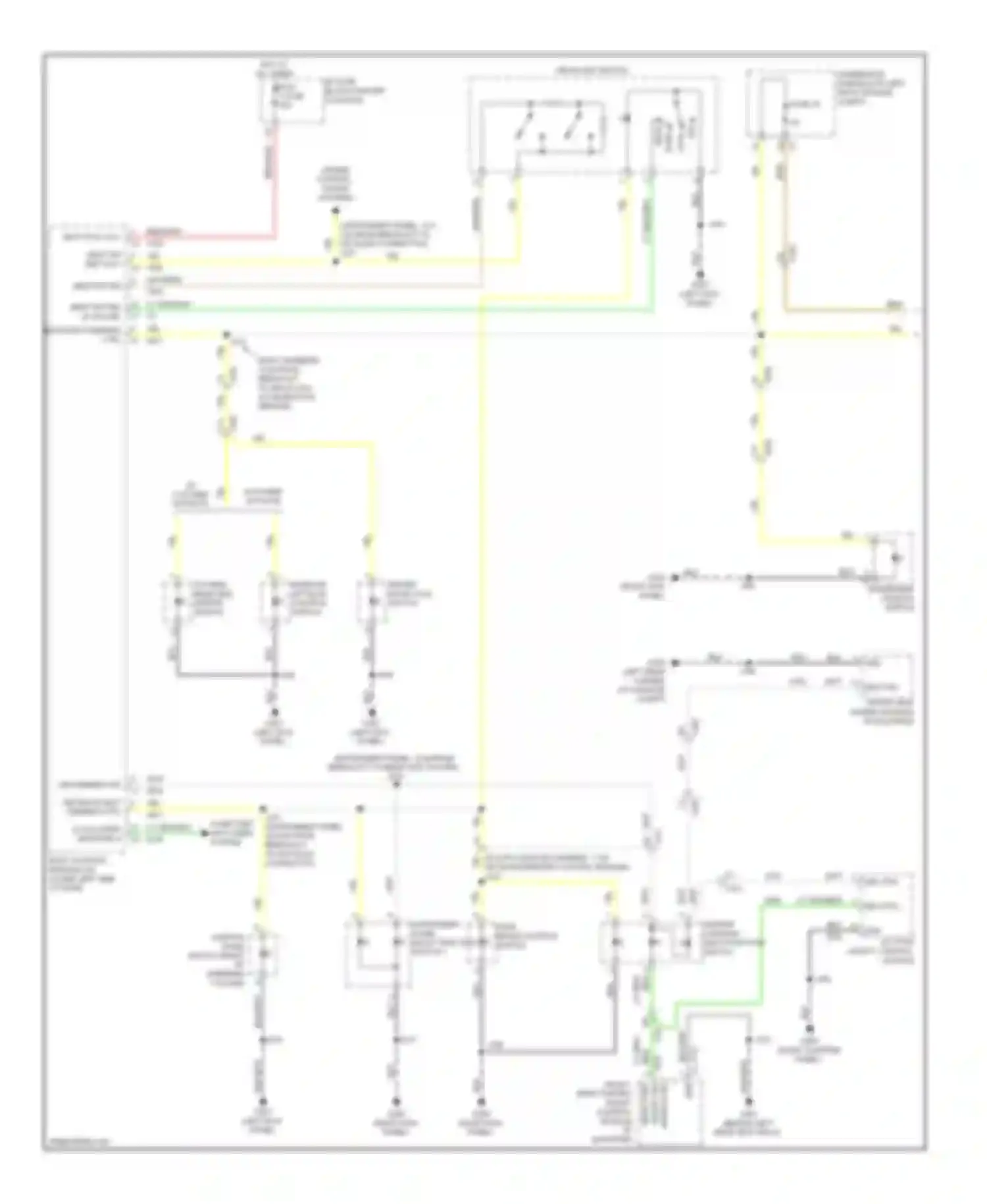 SRX Cadillac II facelift (2012-2016): Instrument illumination circuit (1 of 2)